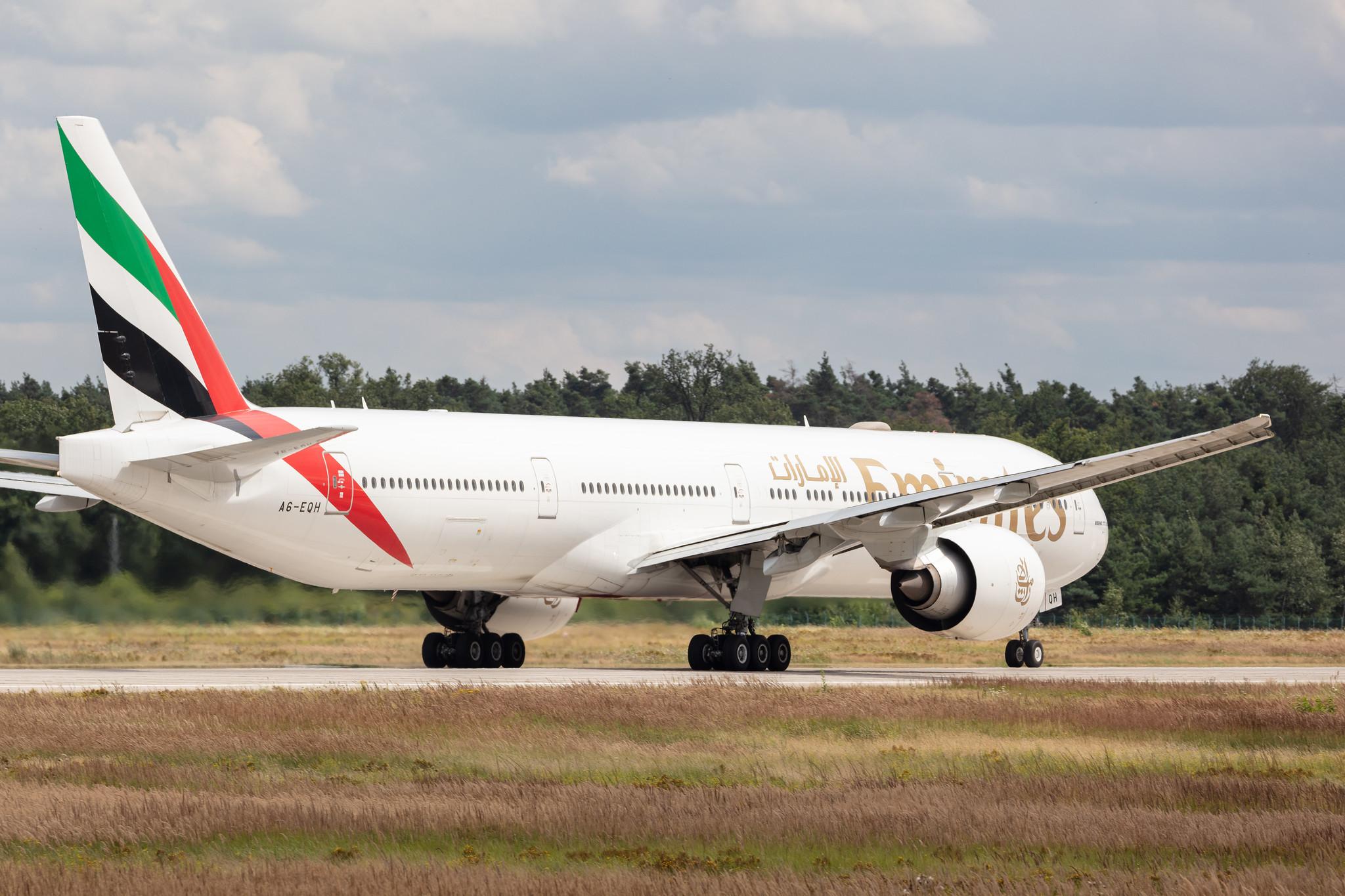 Frankfurt Airport: Emirates (EK / UAE) |  Boeing 777-31H(ER) B77W | A6-EQH | MSN 42353