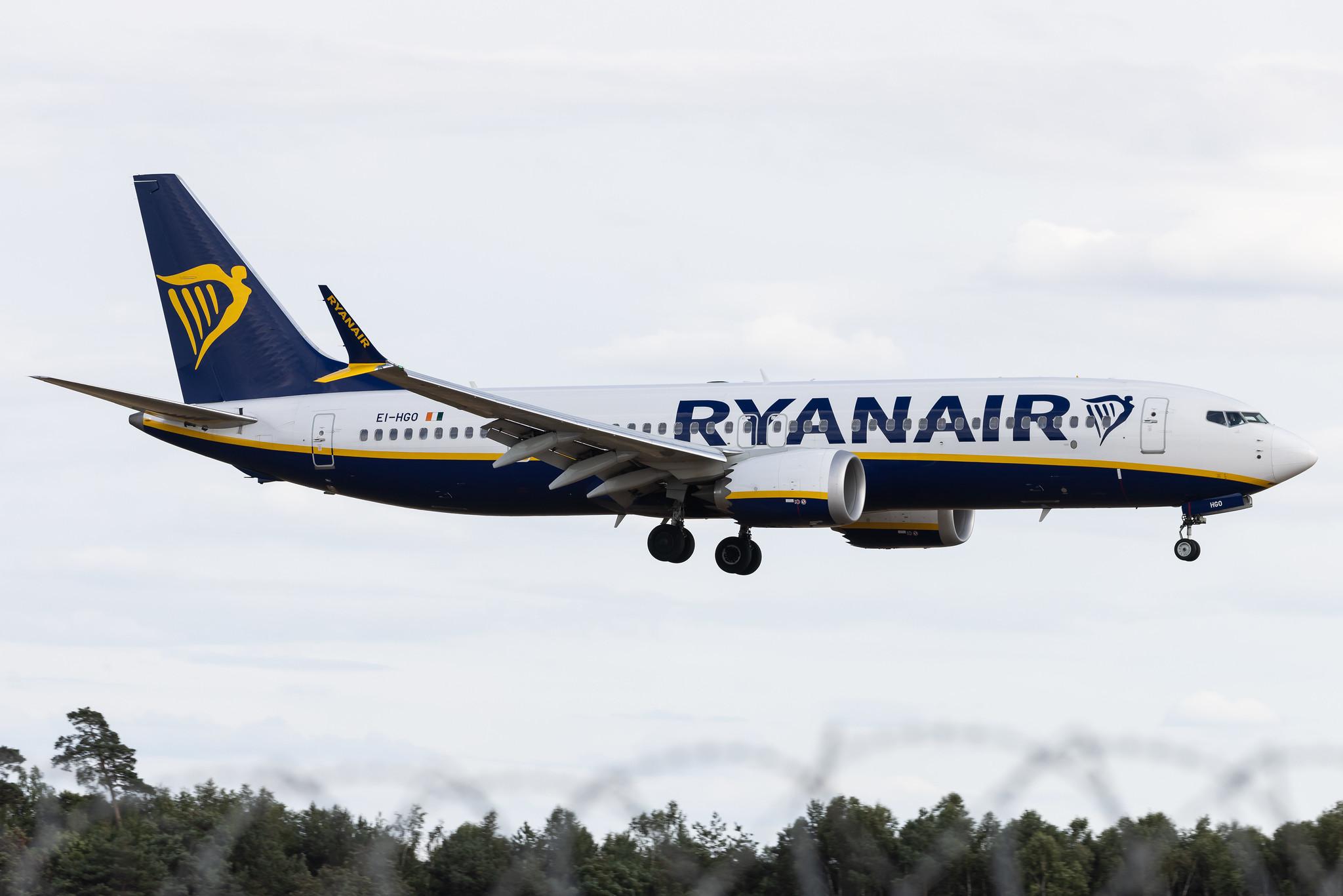 Luxembourg Findel Airport: Ryanair (FR / RYR) | Boeing 737 MAX 8-200 B38M | EI-HGO | MSN 65879