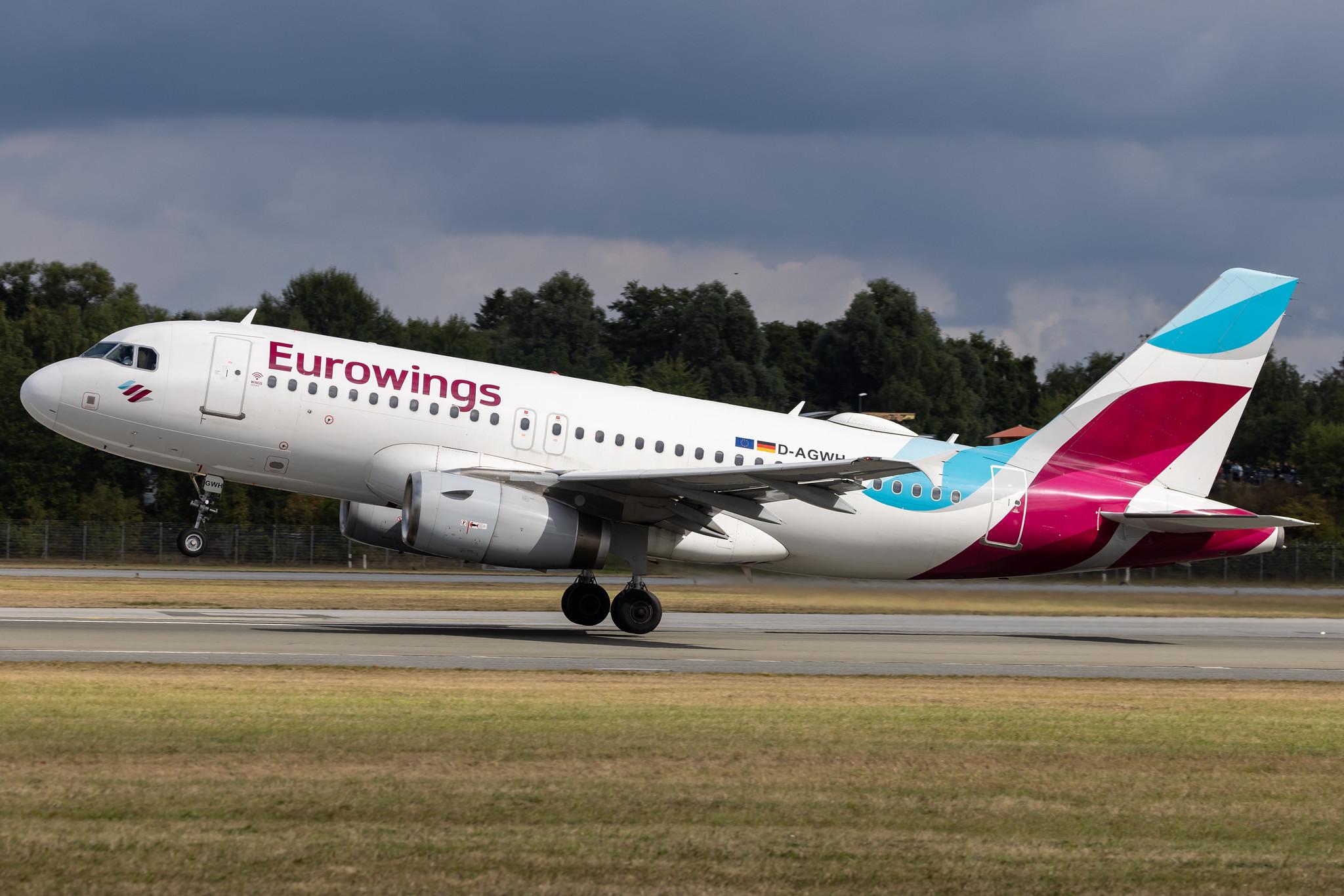 Hamburg Airport: Eurowings (EW / EWG) | Airbus A319-132 A319 | D-AGWH | MSN 3352
