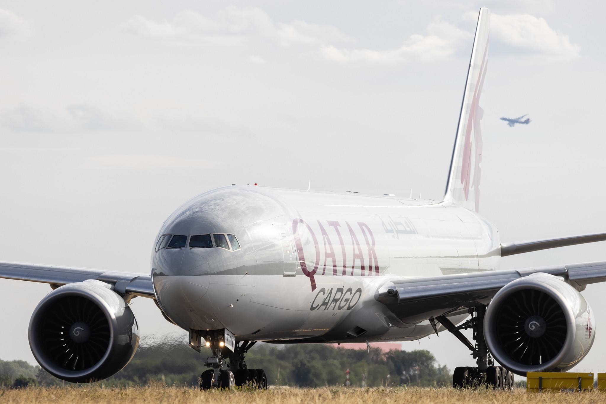 Luxembourg Findel Airport: Qatar Cargo (QR / QTR) | Operator: Qatar Airways |  Boeing 777-F B77L | A7-BFY | MSN 66871