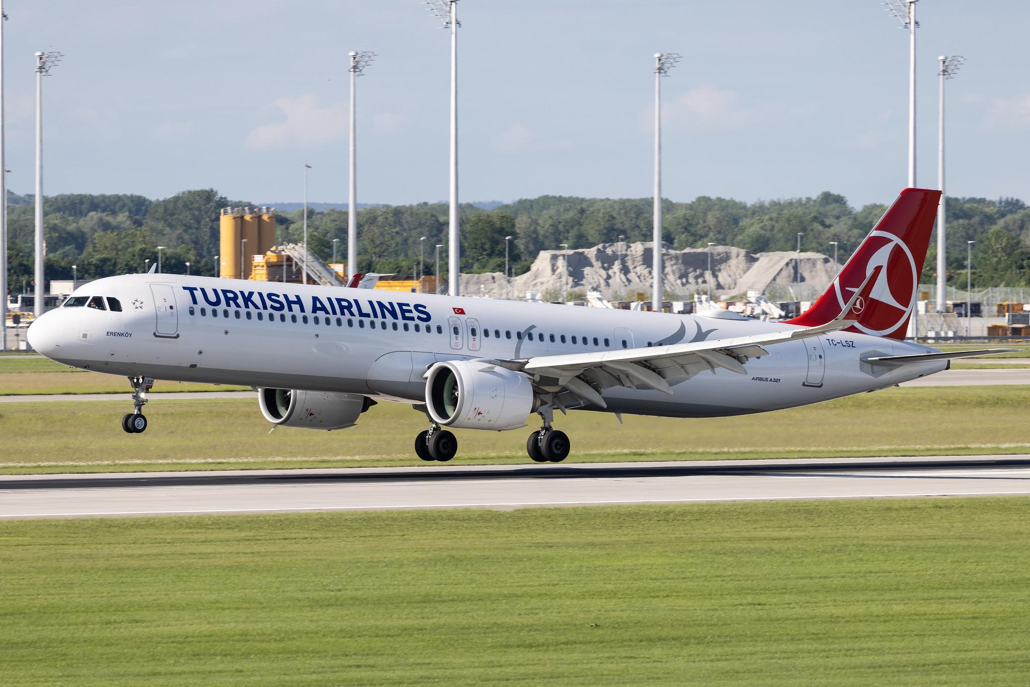 Munich Airport: Turkish Airlines (TK / THY) | Airbus A321-271NX A21N | TC-LSZ | MSN 09452
