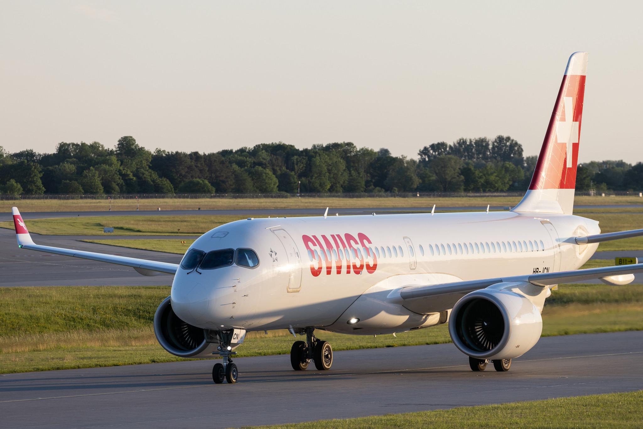 Munich Airport: Swiss (LX / SWR) | Airbus A220-300 BCS3 | HB-JCN | MSN 55032