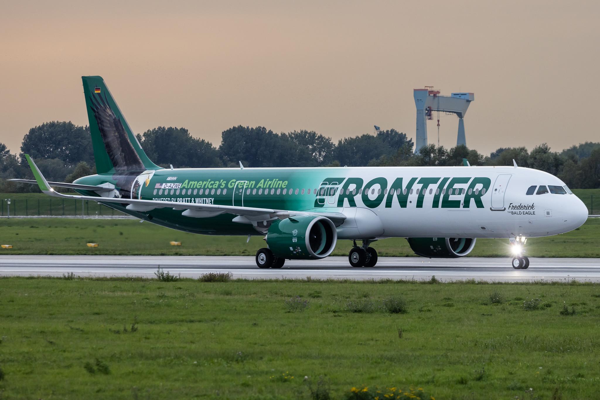Hamburg Finkenwerder: Frontier Airlines (F9 / FFT) | Airbus A321-271NX A21N | D-AZWE | N603FR | MSN 11032