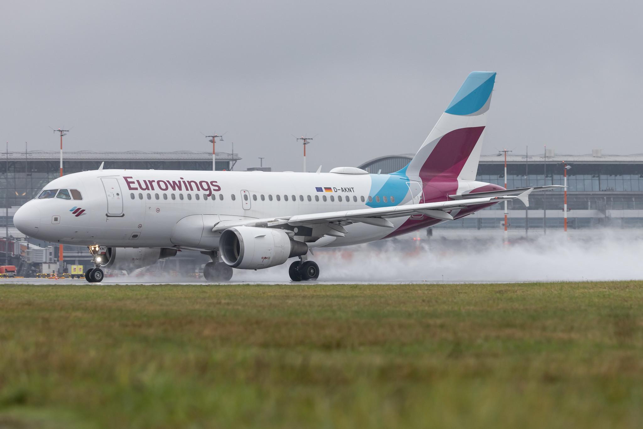 Hamburg Airport: Eurowings (EW / EWG) | Airbus A319-112 A319 | D-AKNT | MSN 2607