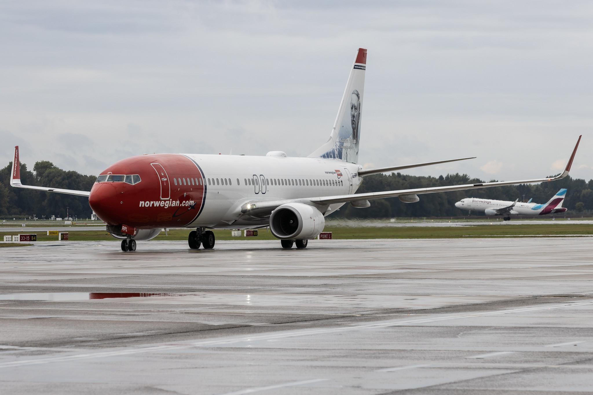 Hamburg Airport: Norwegian (DY / NOZ) |  Livery: Gustav Vigeland Livery | Operator: Norwegian Air Sweden AOC |  Boeing 737-8JP B738 | SE-RPL | MSN 42080