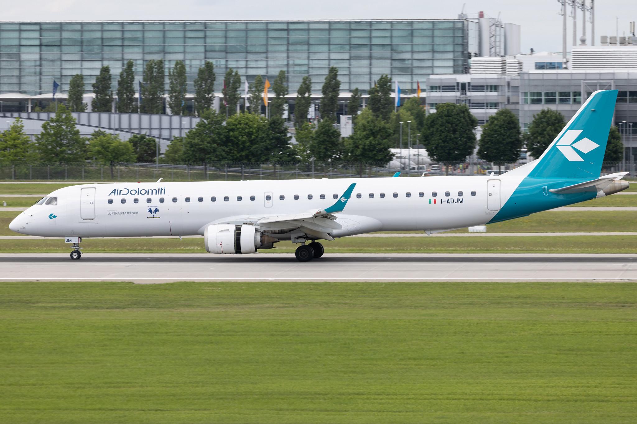 Munich Airport: Air Dolomiti (EN / DLA) | Embraer E195LR E195 | I-ADJM | MSN 19000258