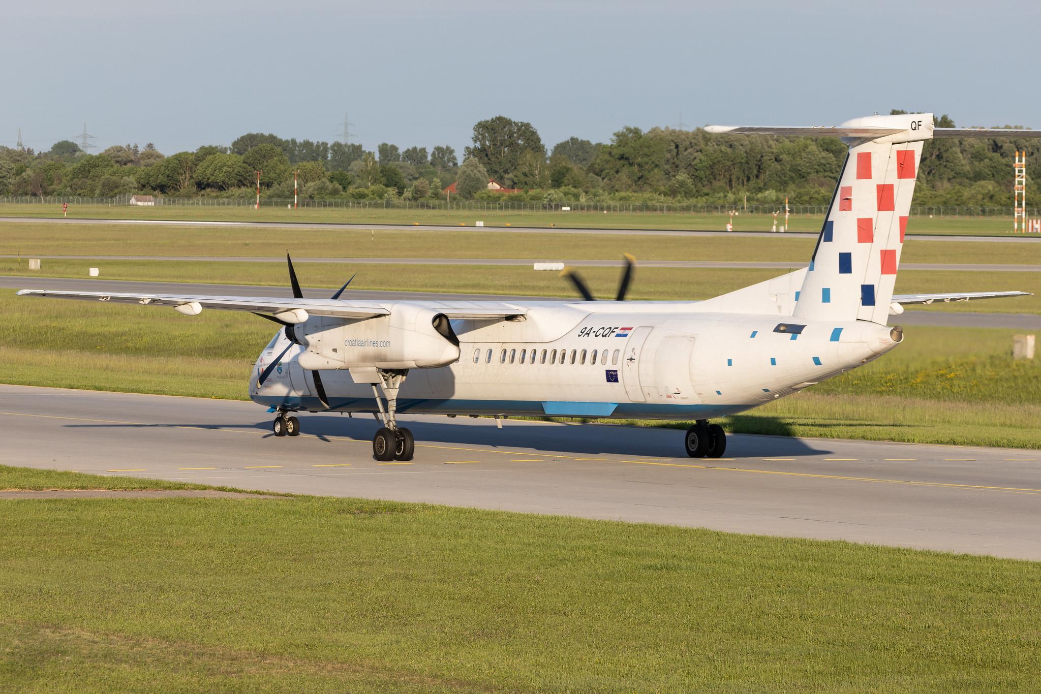 Munich Airport: Croatia Airlines (OU / CTN) | De Havilland Canada Dash 8-400 DH8D | 9A-CQF | MSN 4301