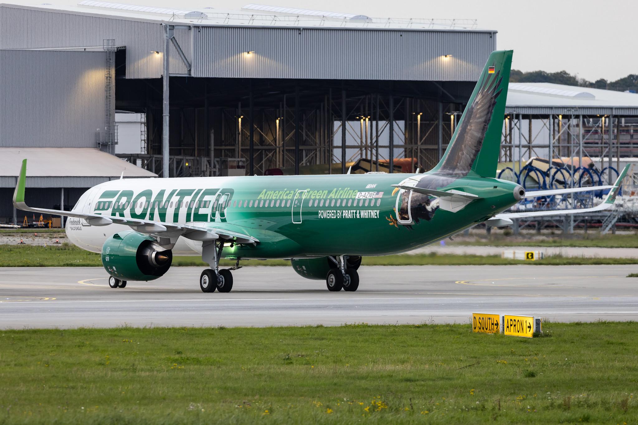 Hamburg Finkenwerder: Frontier Airlines (F9 / FFT) | Airbus A321-271NX A21N | D-AZWE | N603FR | MSN 11032