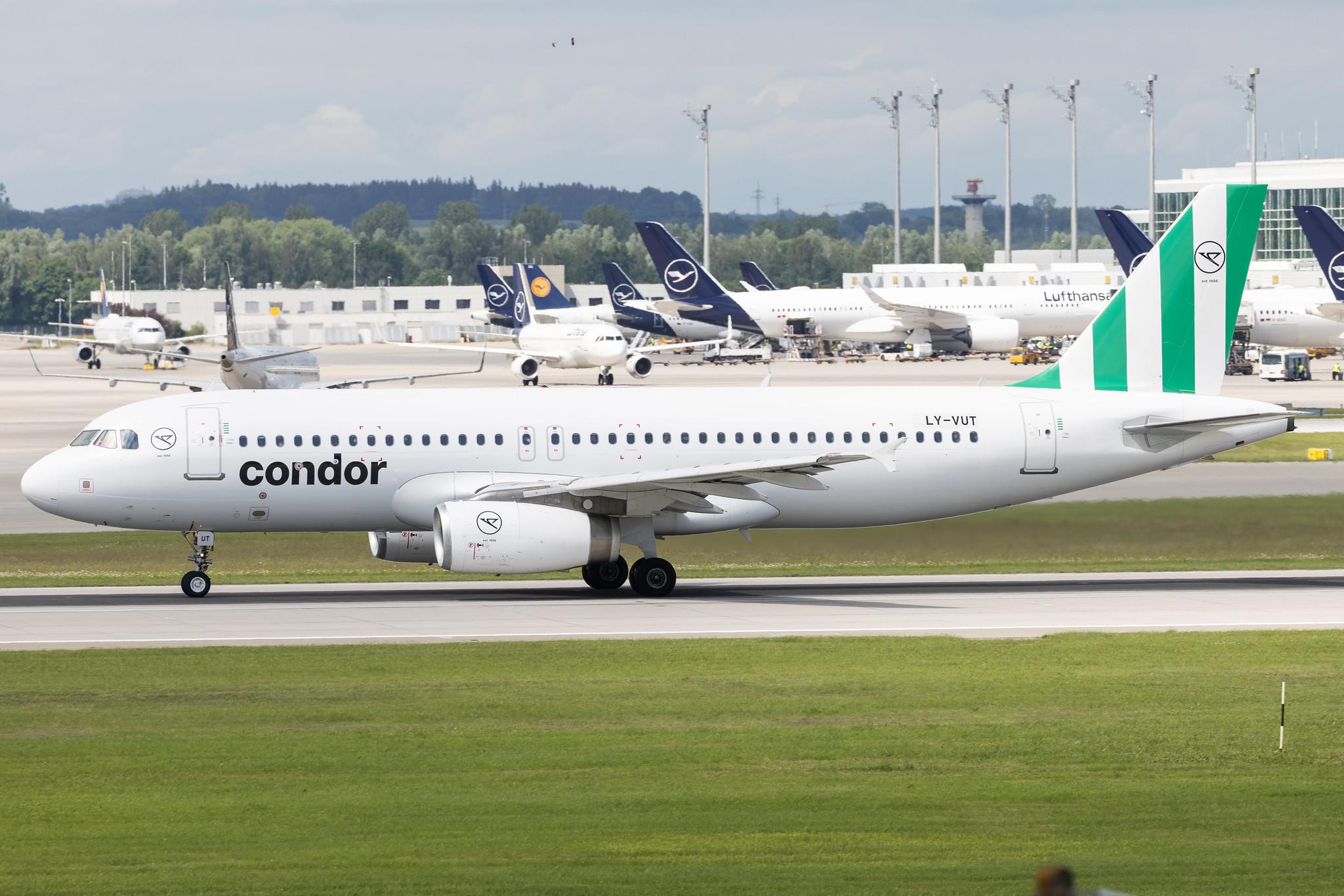 Munich Airport: Condor (DE / CFG) | Operator: Heston Airlines |  Airbus A320-232 A320 | LY-VUT | MSN 03275