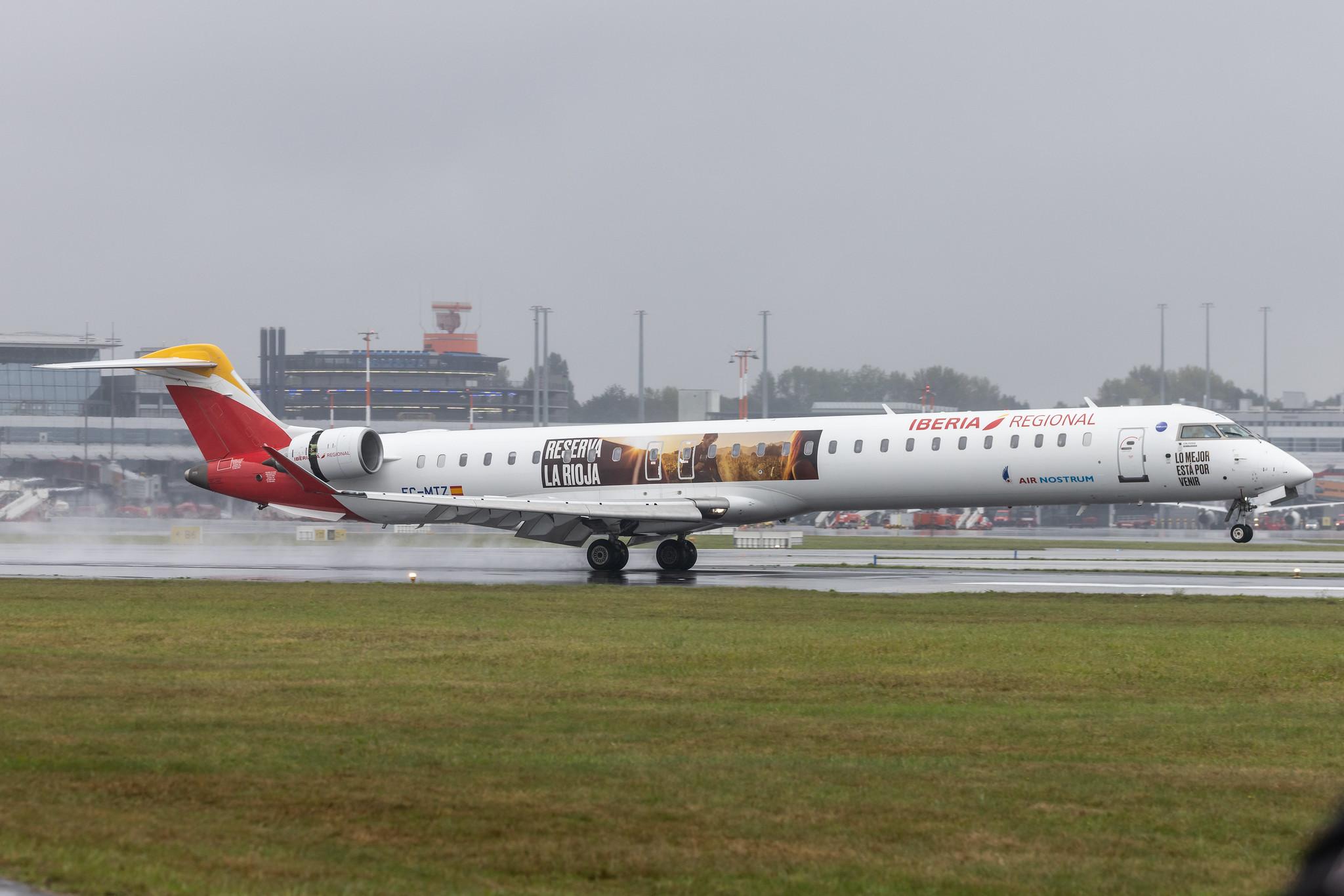 Hamburg Airport: Iberia Regional (IB / IBE) | Operator: Air Nostrum | Mitsubishi CRJ-1000 CRJX | EC-MTZ | MSN 19060