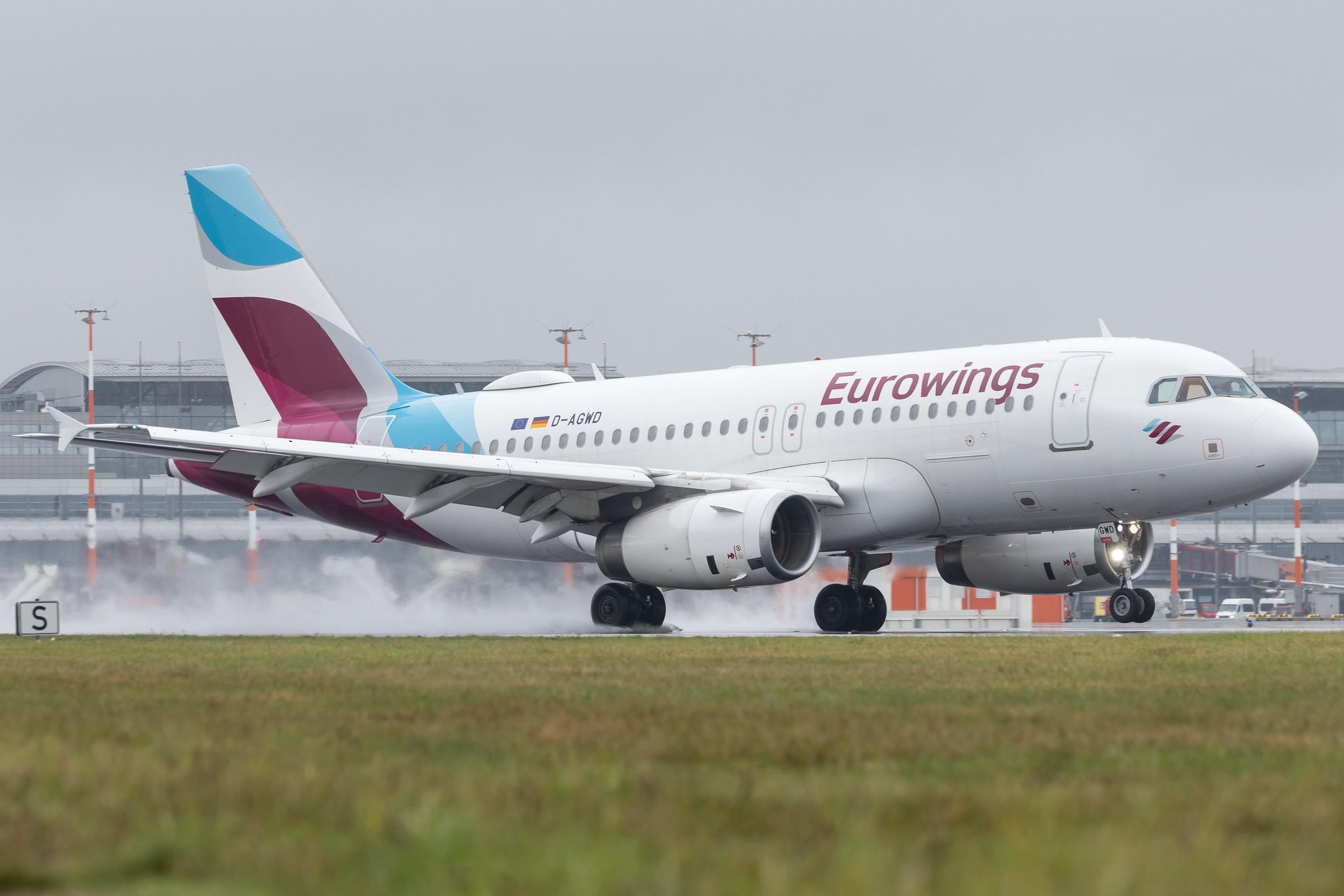 Hamburg Airport: Eurowings (EW / EWG) | Airbus A319-132 A319 | D-AGWD | MSN 3011