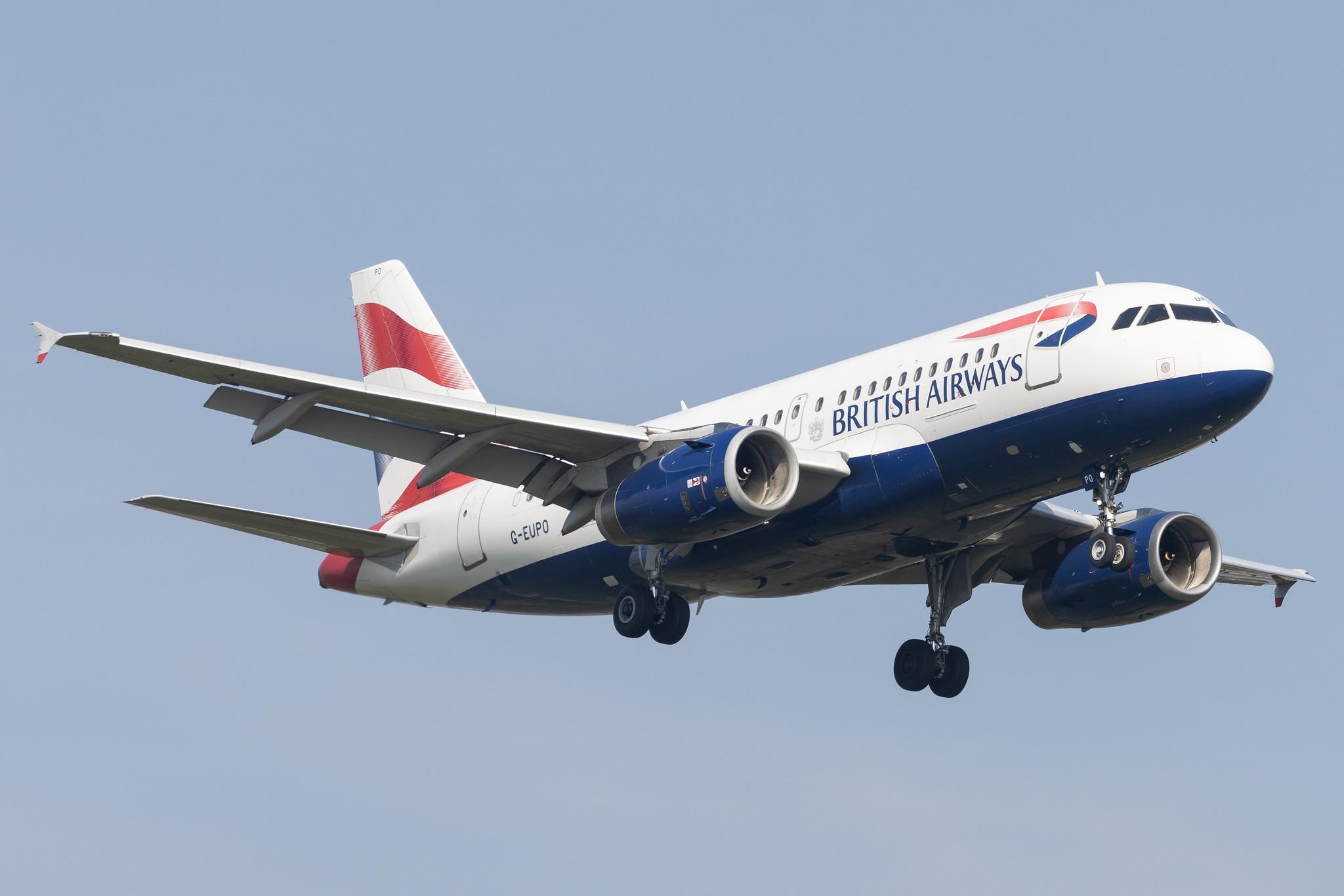 London Heathrow: British Airways (BA / BAW) |  Airbus A319-131 A319 | G-EUPO | MSN 1279