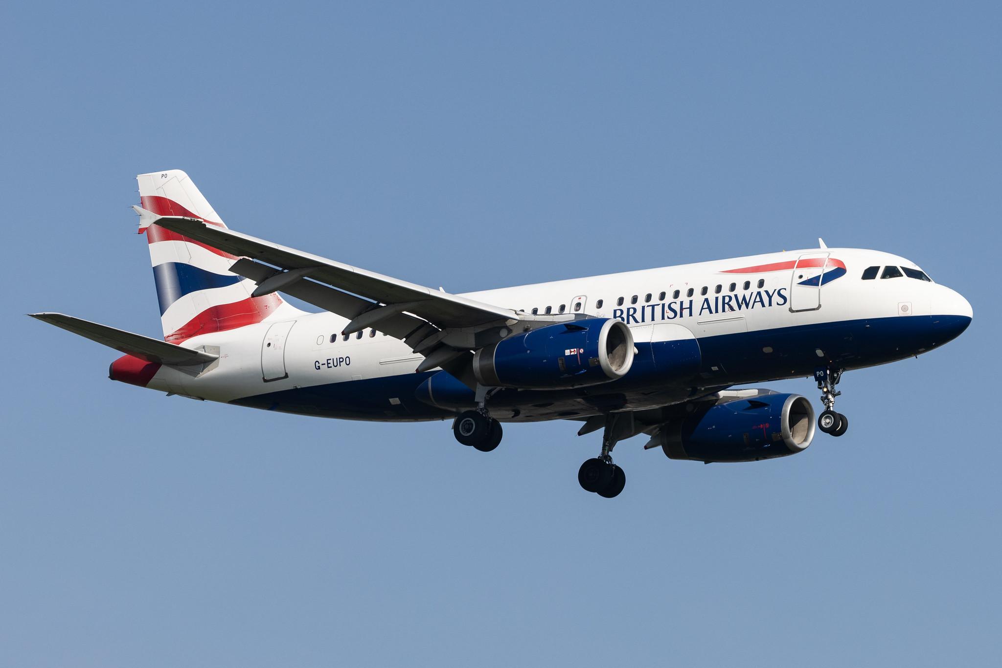 London Heathrow: British Airways (BA / BAW) |  Airbus A319-131 A319 | G-EUPO | MSN 1279