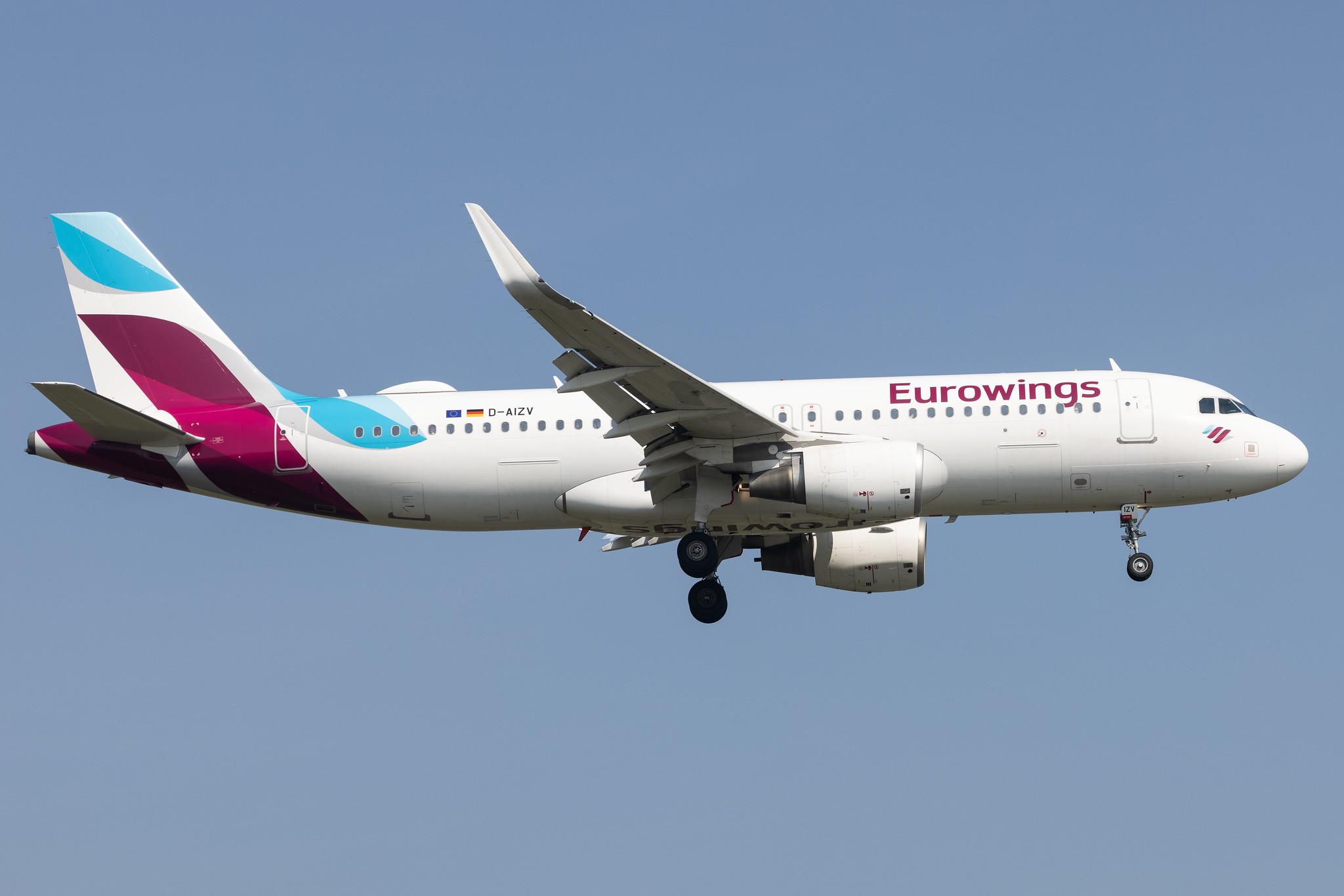 London Heathrow: Eurowings (EW / EWG) |  Airbus A320-214 A320 | D-AIZV | MSN 5658