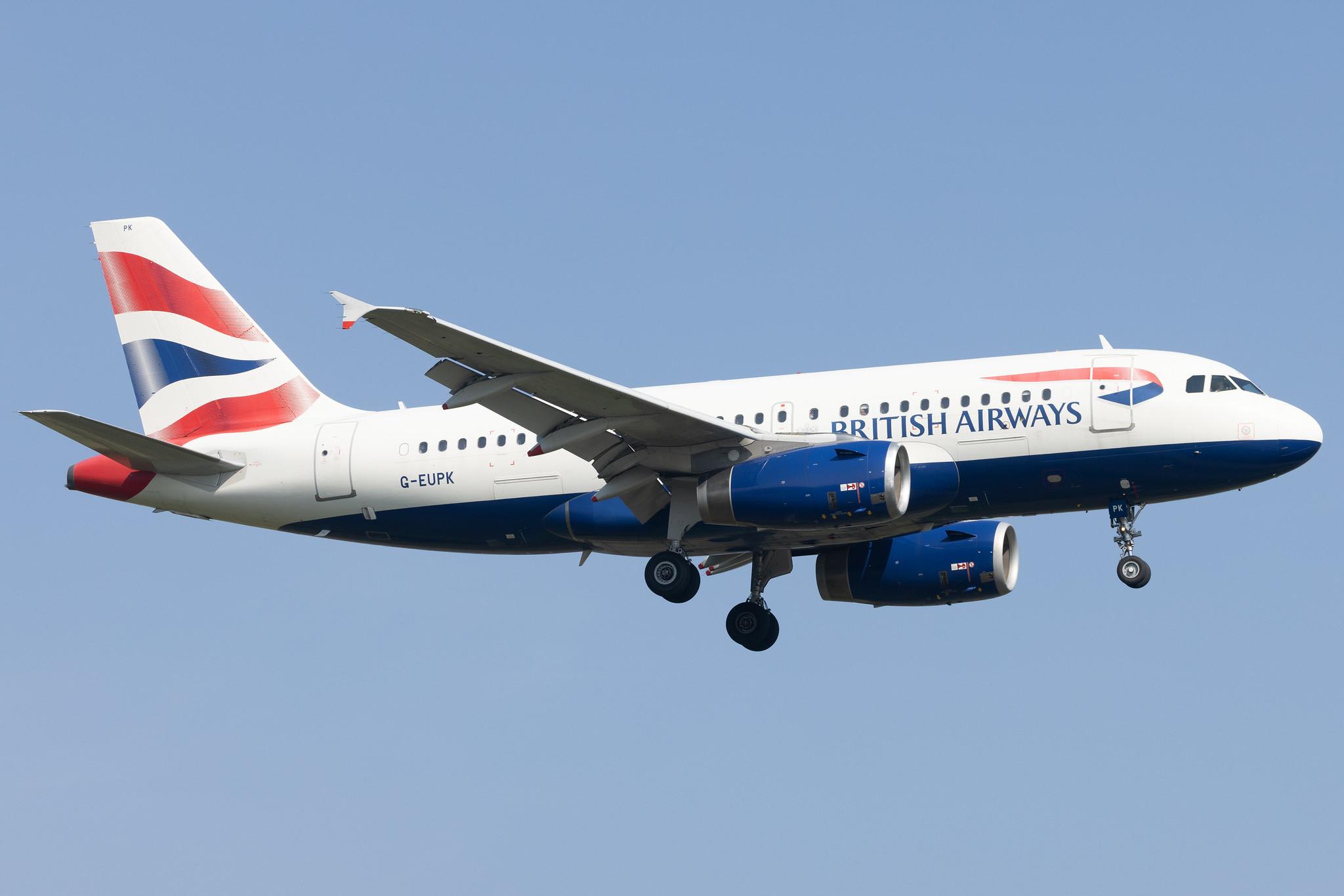 London Heathrow: British Airways (BA / BAW) |  Airbus A319-131 A319 | G-EUPK | MSN 1236