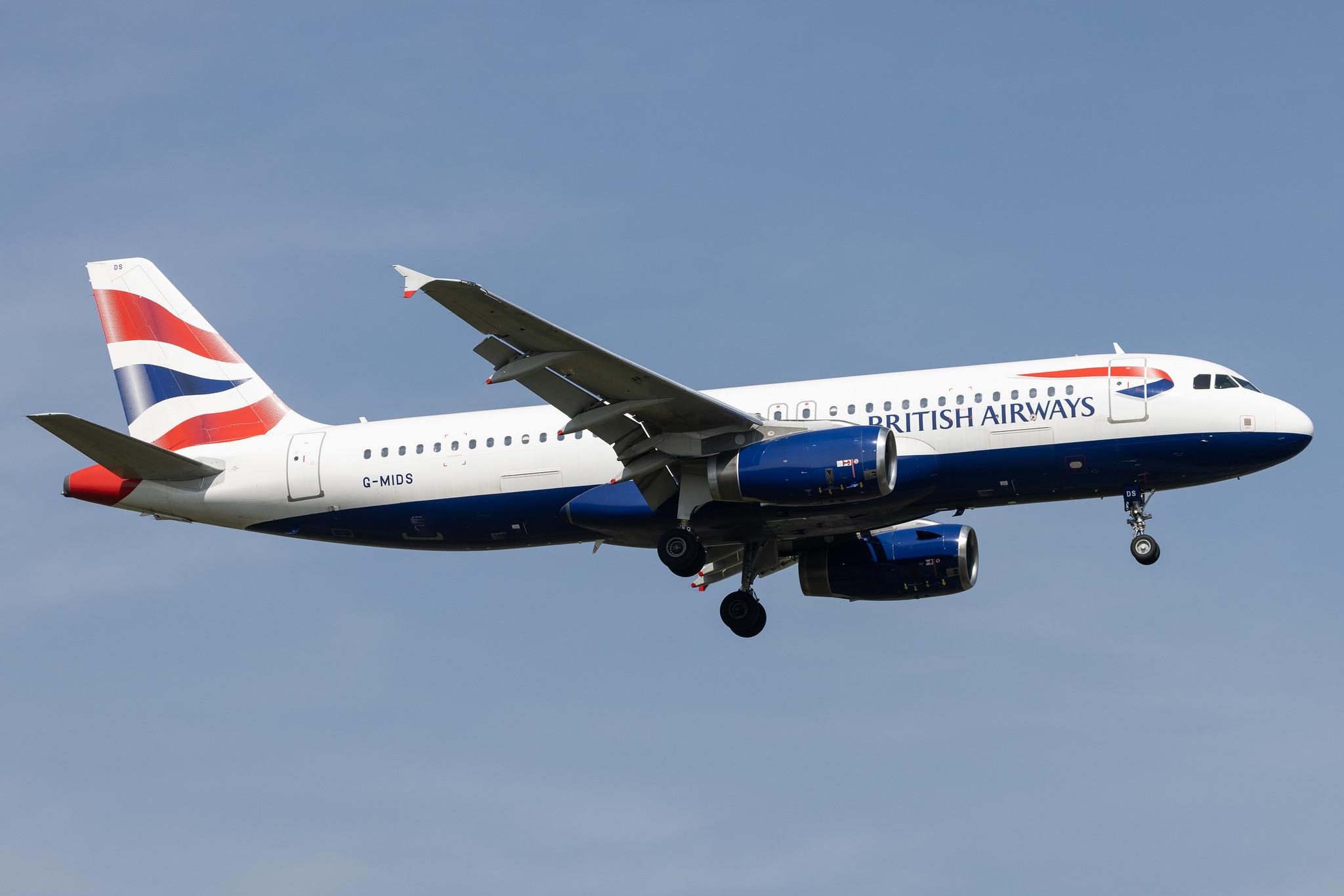 London Heathrow: British Airways (BA / BAW) |  Airbus A320-232 A320 | G-MIDS | MSN 1424