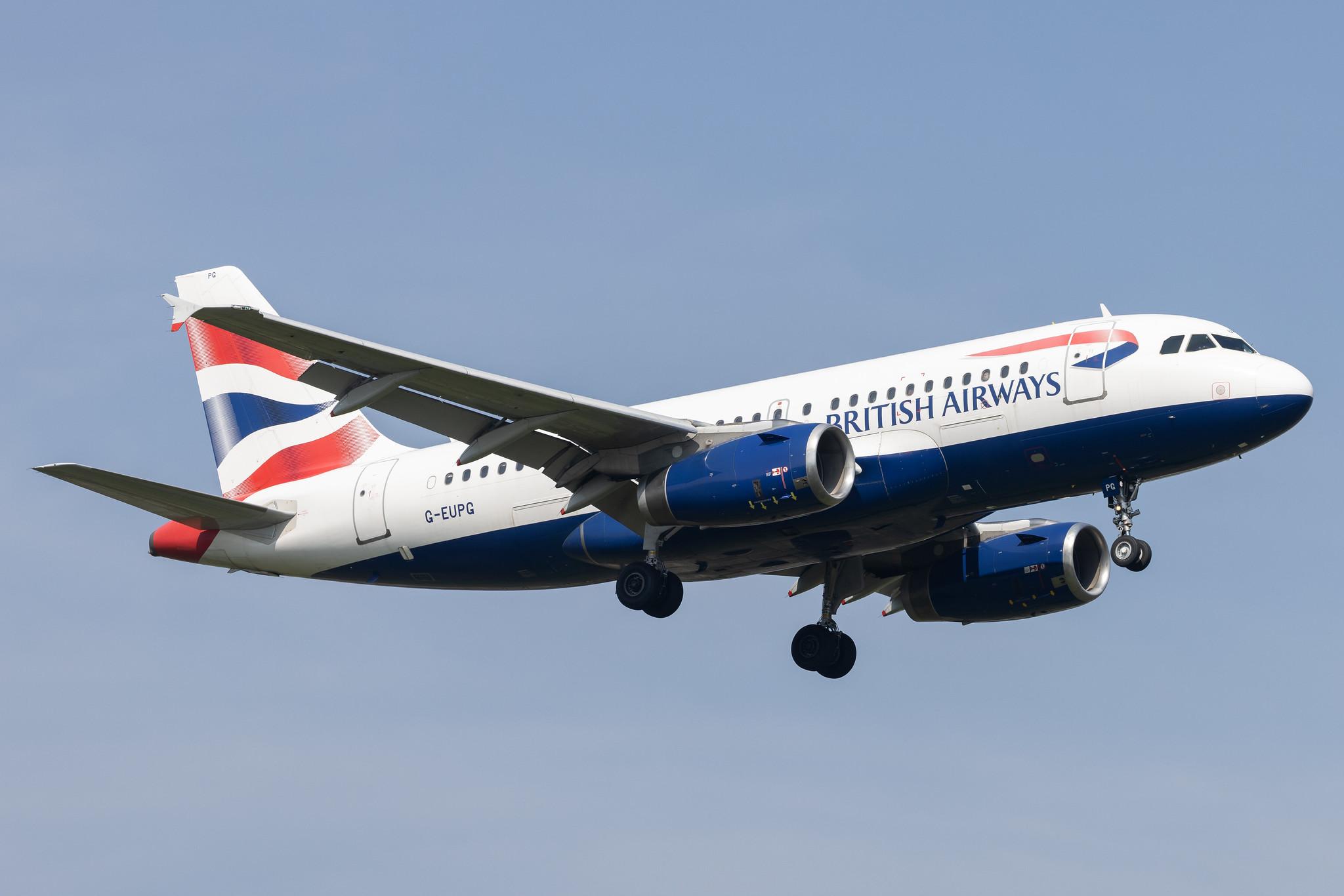 London Heathrow: British Airways (BA / BAW) |  Airbus A319-131 A319 | G-EUPG | MSN 1222