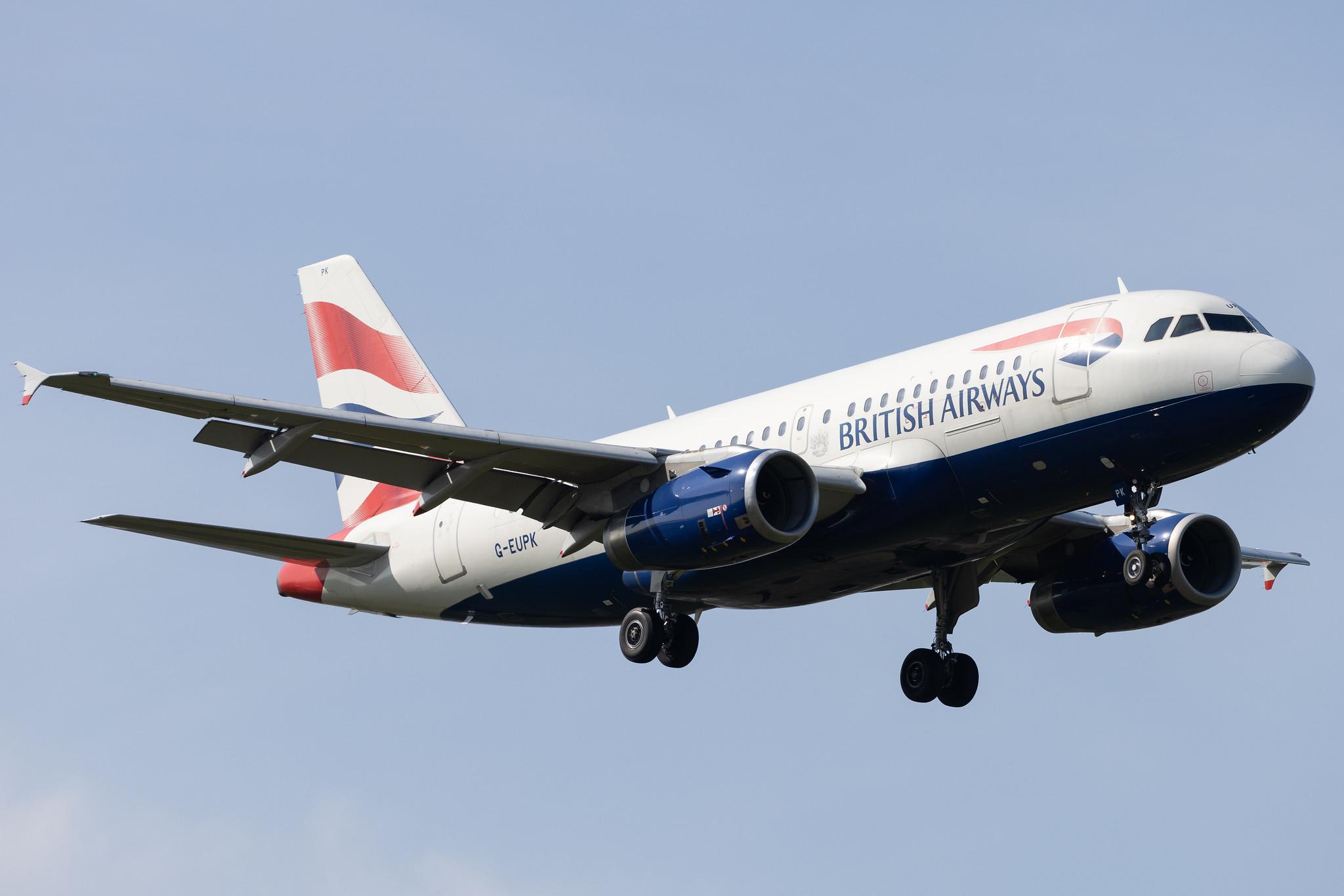 London Heathrow: British Airways (BA / BAW) |  Airbus A319-131 A319 | G-EUPK | MSN 1236