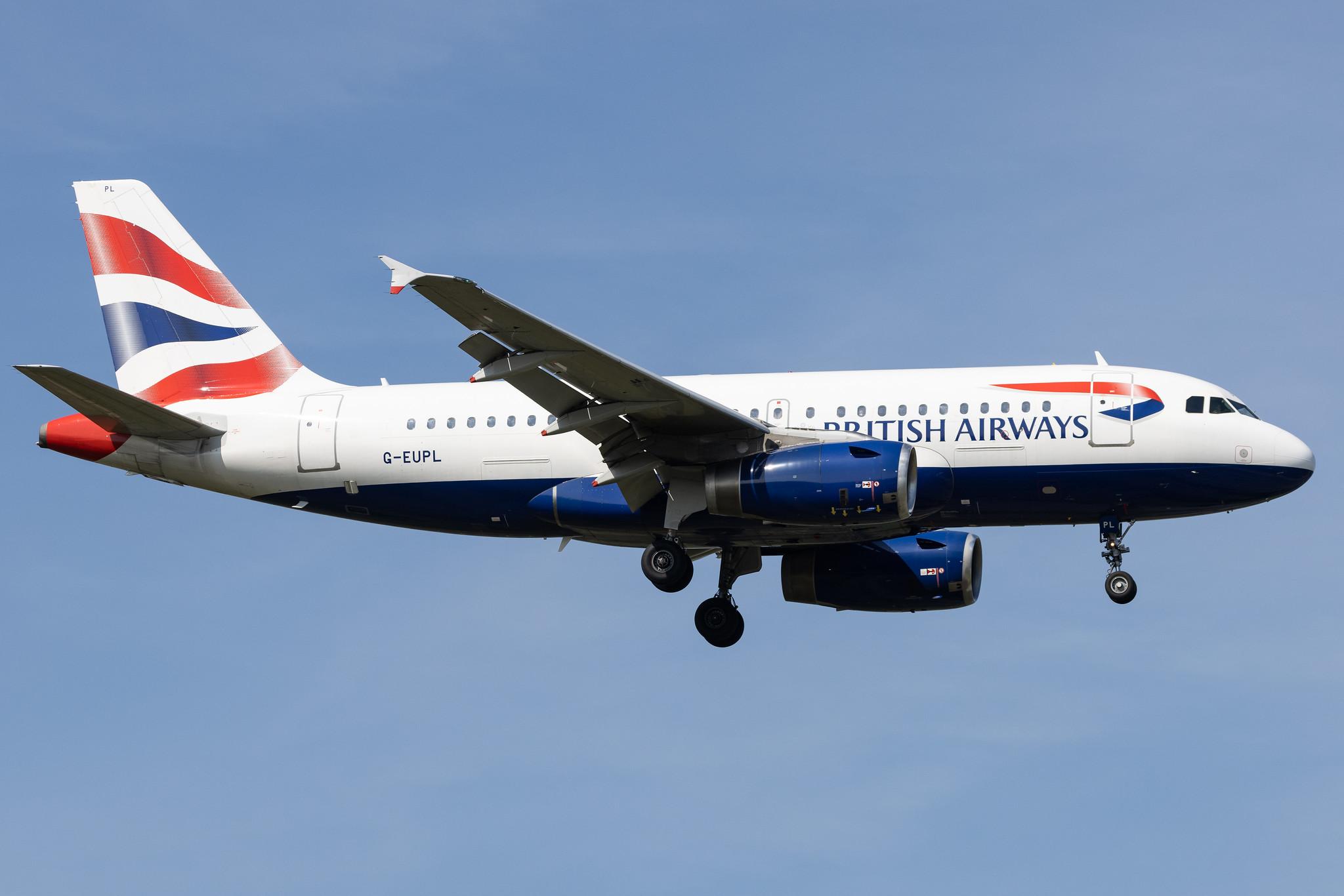 London Heathrow: British Airways (BA / BAW) |  Airbus A319-131 A319 | G-EUPL | MSN 1239