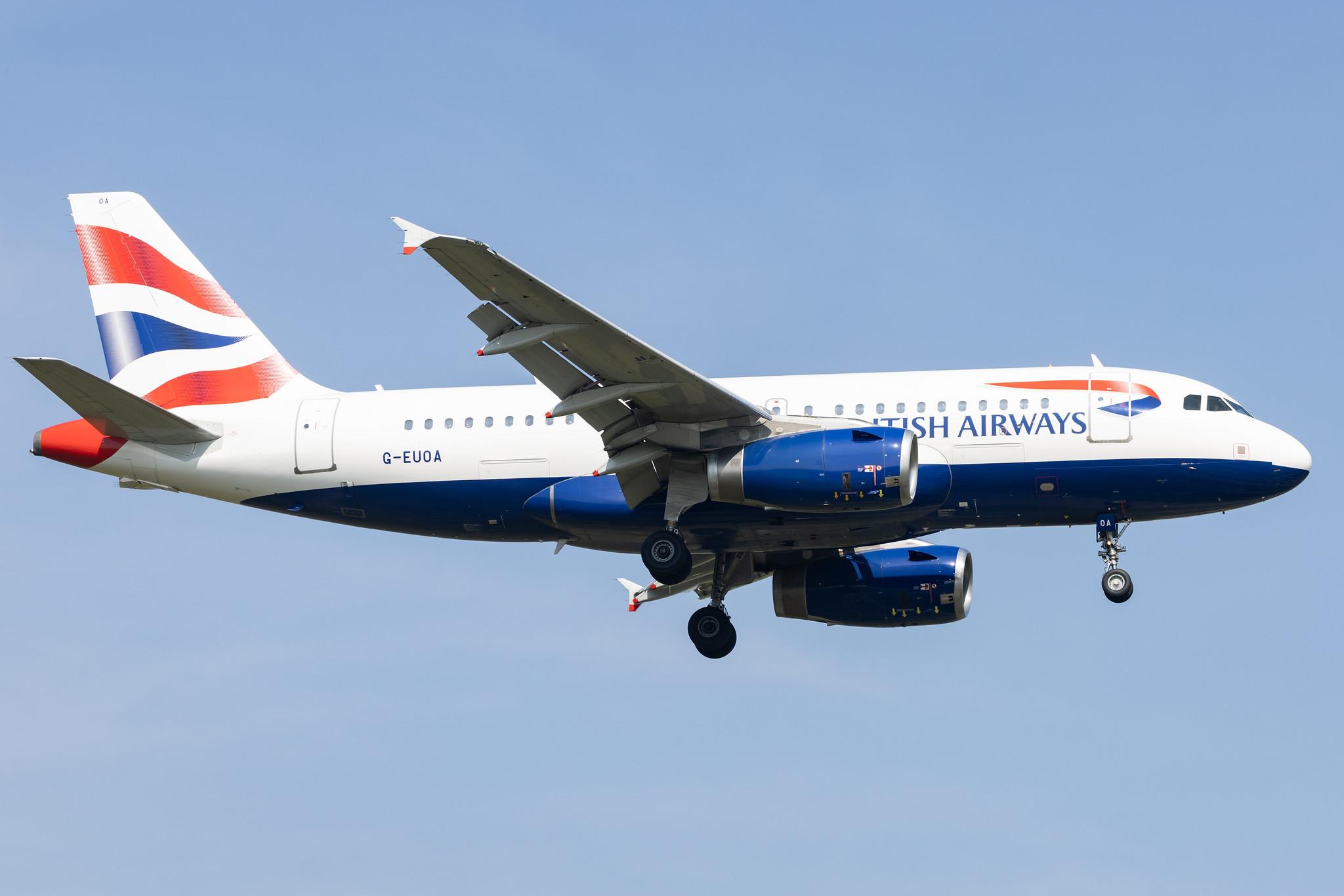 London Heathrow: British Airways (BA / BAW) |  Airbus A319-131 A319 | G-EUOA | MSN 1513