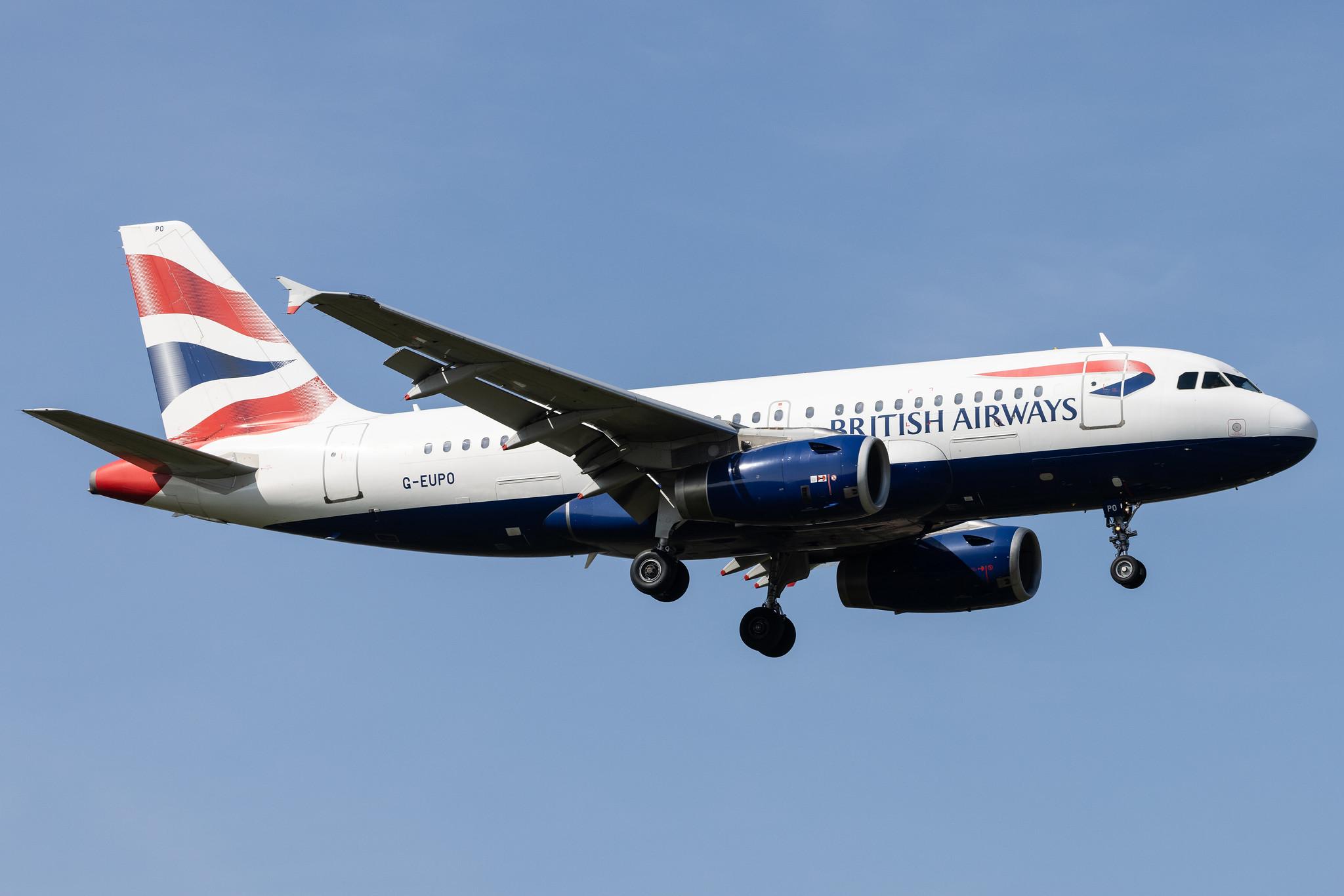 London Heathrow: British Airways (BA / BAW) |  Airbus A319-131 A319 | G-EUPO | MSN 1279
