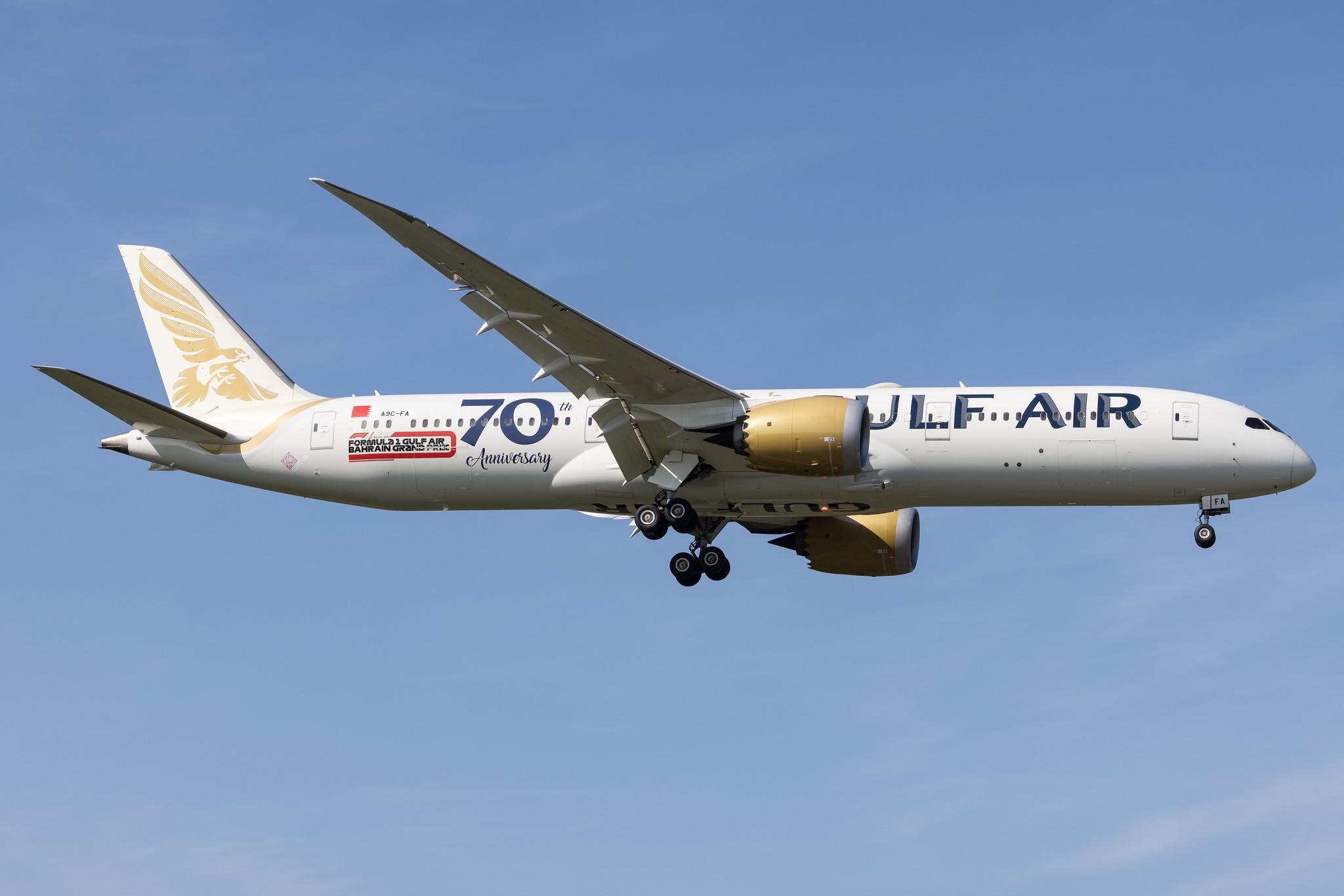 London Heathrow: Gulf Air (GF / GFA) |  Boeing 787-9 Dreamliner B789 | A9C-FA | MSN 39996