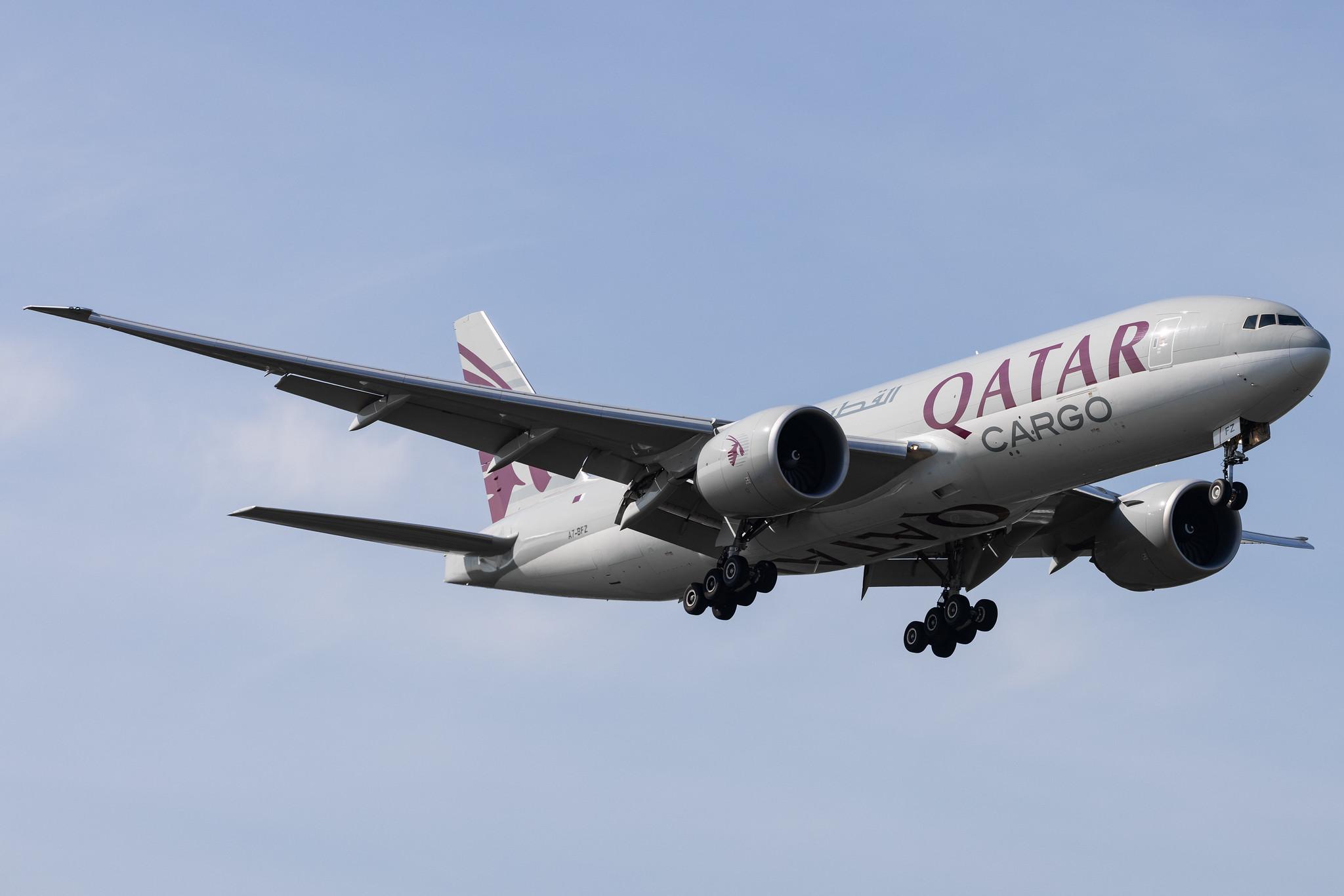 London Heathrow: Qatar Cargo (QR / QTR) | Operator: Qatar Airways |  Boeing 777-F B77L | A7-BFZ | MSN 66872