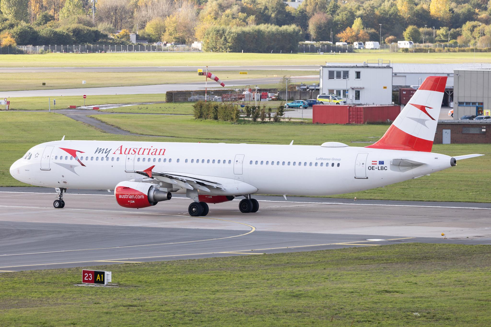 Hamburg Airport: Austrian Airlines (OS / AUA) | Airbus A321-111 A321 | OE-LBC | MSN 0581