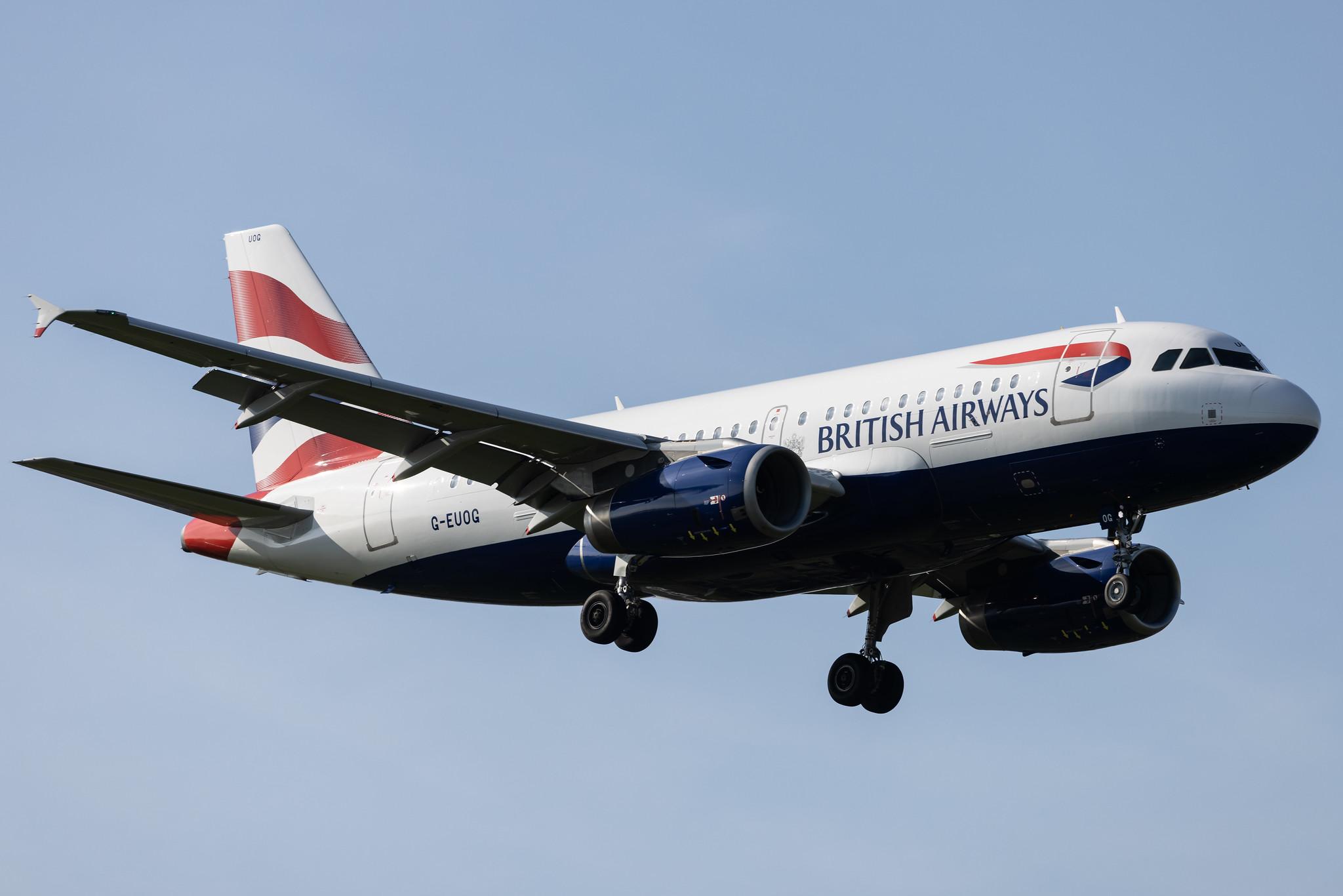 London Heathrow: British Airways (BA / BAW) |  Airbus A319-131 A319 | G-EUOG | MSN 1594