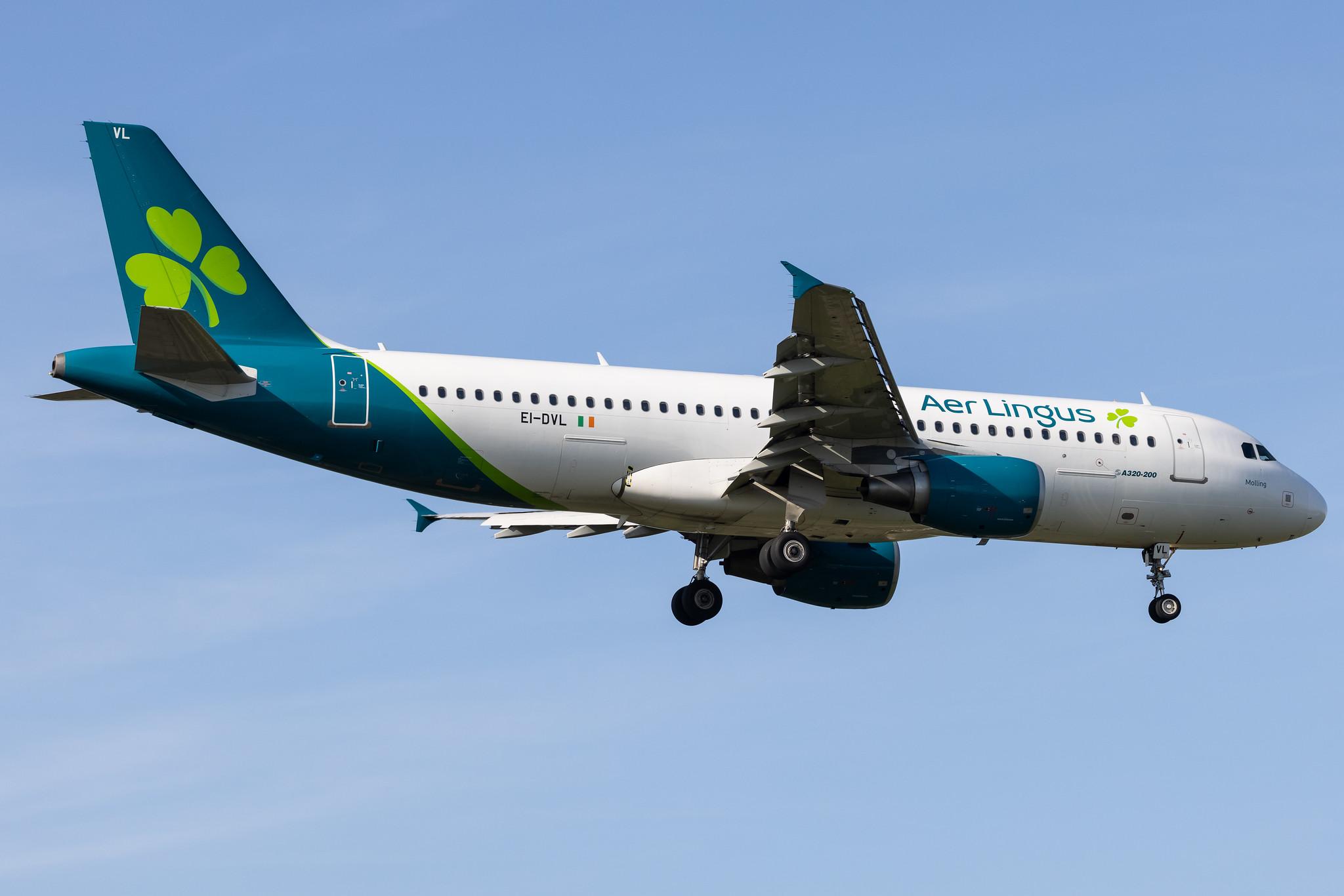 London Heathrow: Aer Lingus (EI / EIN) |  Airbus A320-214 A320 | EI-DVL | MSN 4678