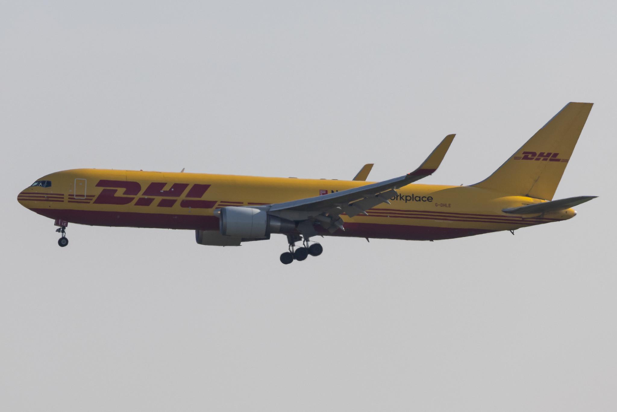 London Heathrow: DHL (D0 / DHK) |  Boeing 767-3JHF(ER) B763 | G-DHLE | MSN 37805