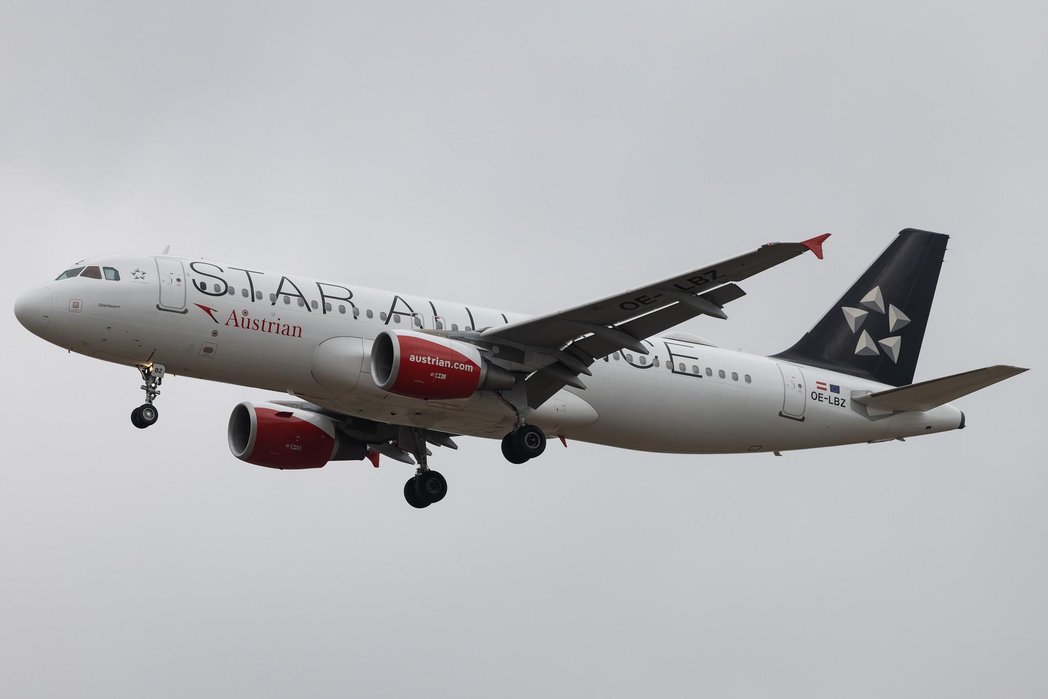 Flughafen Berlin Brandenburg: Austrian Airlines (OS / AUA) | Livery: Star Alliance Livery | Airbus A320-214 A320 | OE-LBZ | MSN 5181