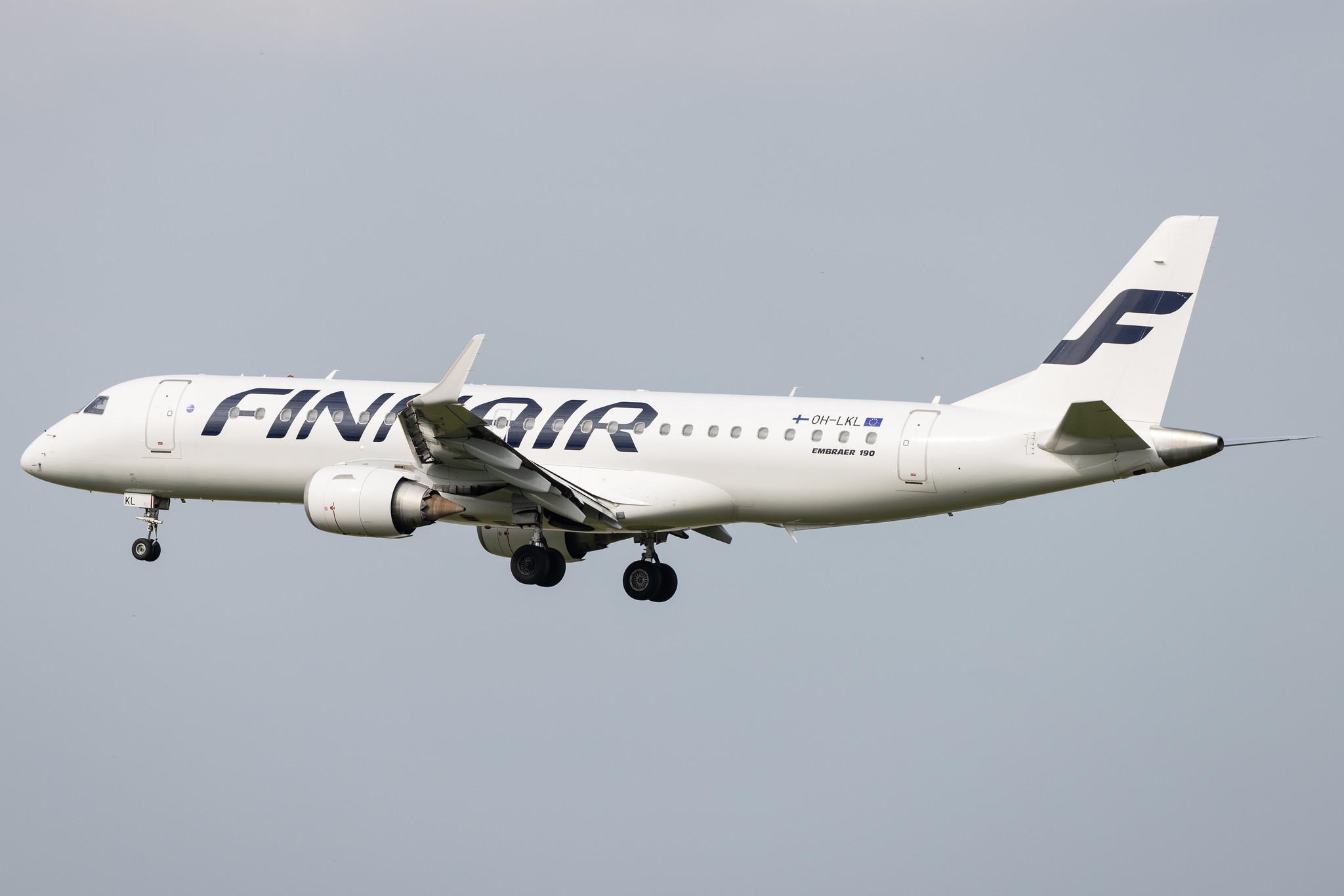 Hamburg Airport: Finnair (AY / FIN) | Operator: NORRA | Embraer E190LR E190 | OH-LKL | MSN 19000153