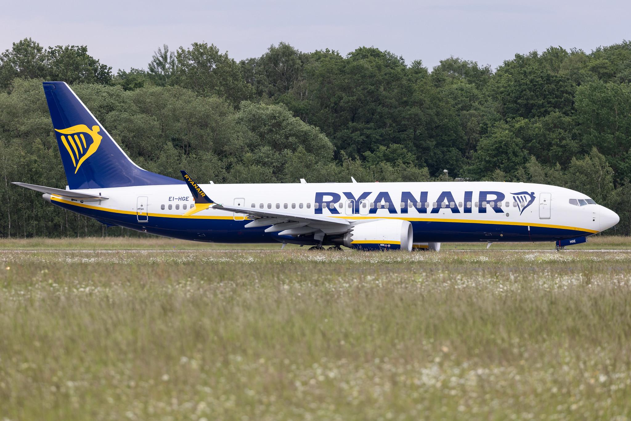 Hamburg Airport: Ryanair (FR / RYR) | Boeing 737 MAX 8-200 B38M | EI-HGE | MSN 62311