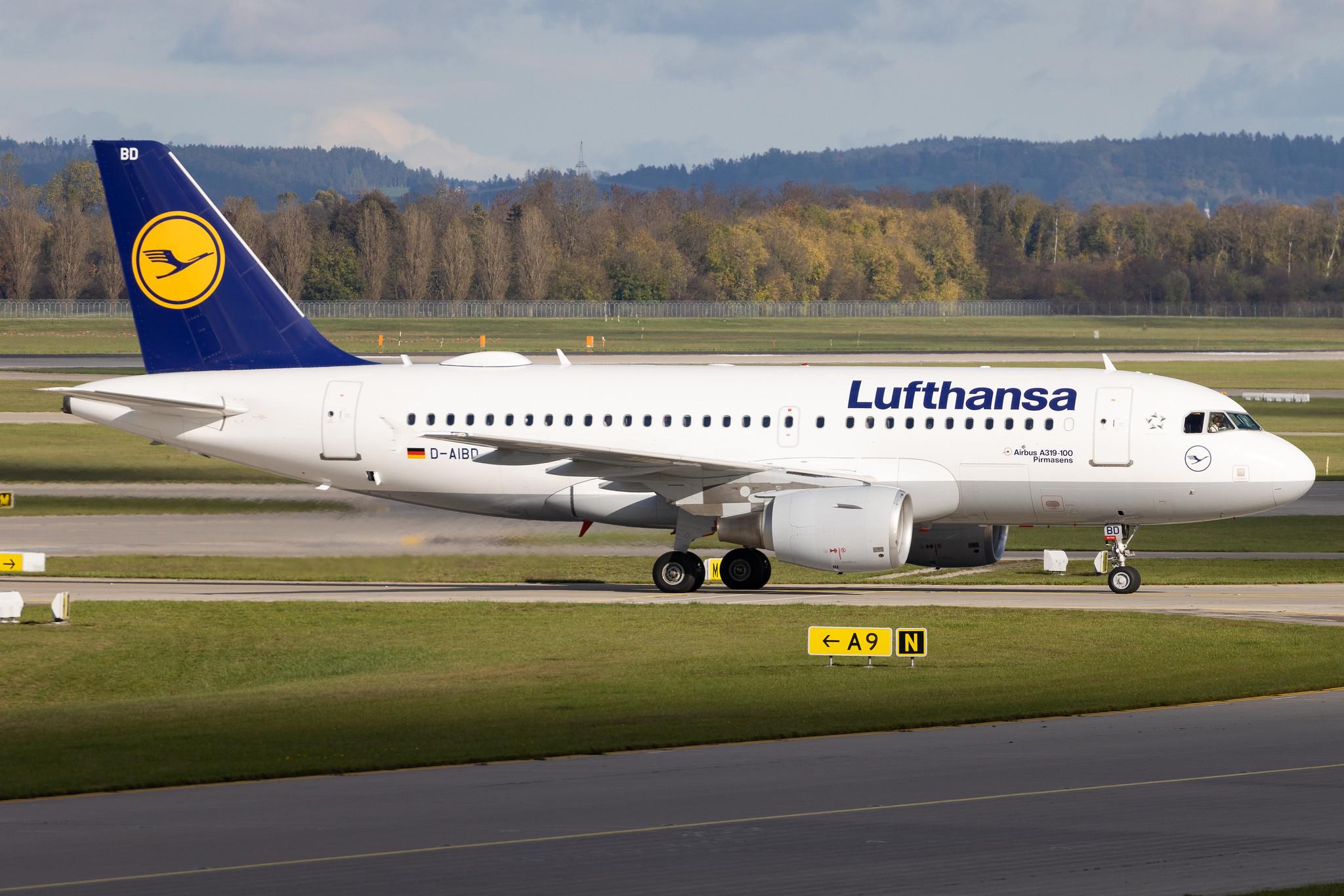 Munich Airport: Lufthansa (LH / DLH) | Airbus A319-112 A319 | D-AIBD | MSN 4455
