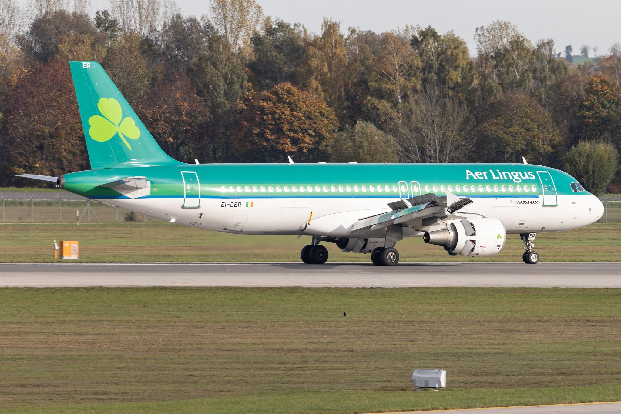Munich Airport: Aer Lingus (EI / EIN) | Airbus A320-214 A320 | EI-DER | MSN 2583