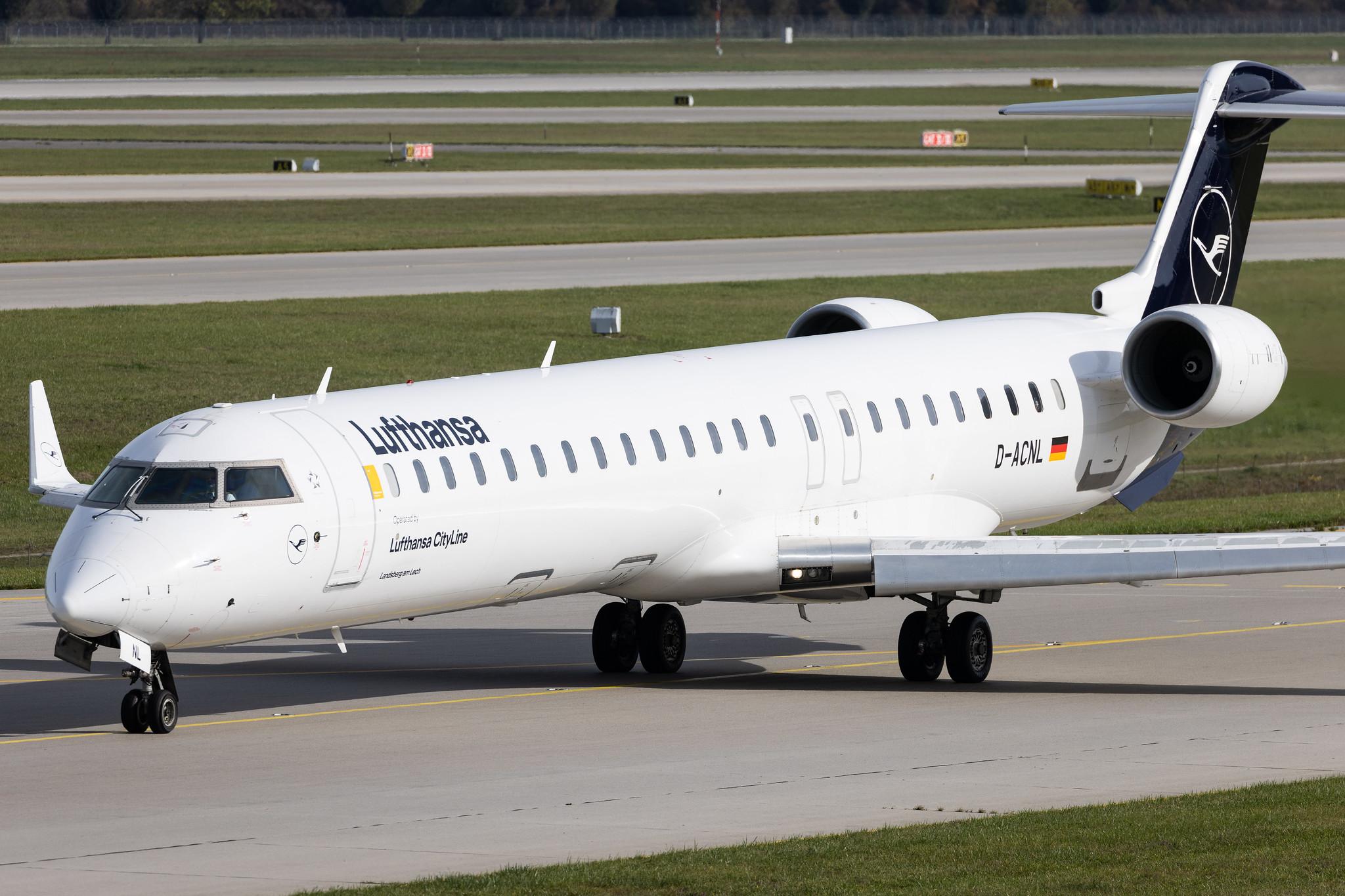 Munich Airport: Lufthansa (LH / DLH) | Operator: Lufthansa CityLine | Mitsubishi CRJ-900LR CRJ9 | D-ACNL | MSN 15252