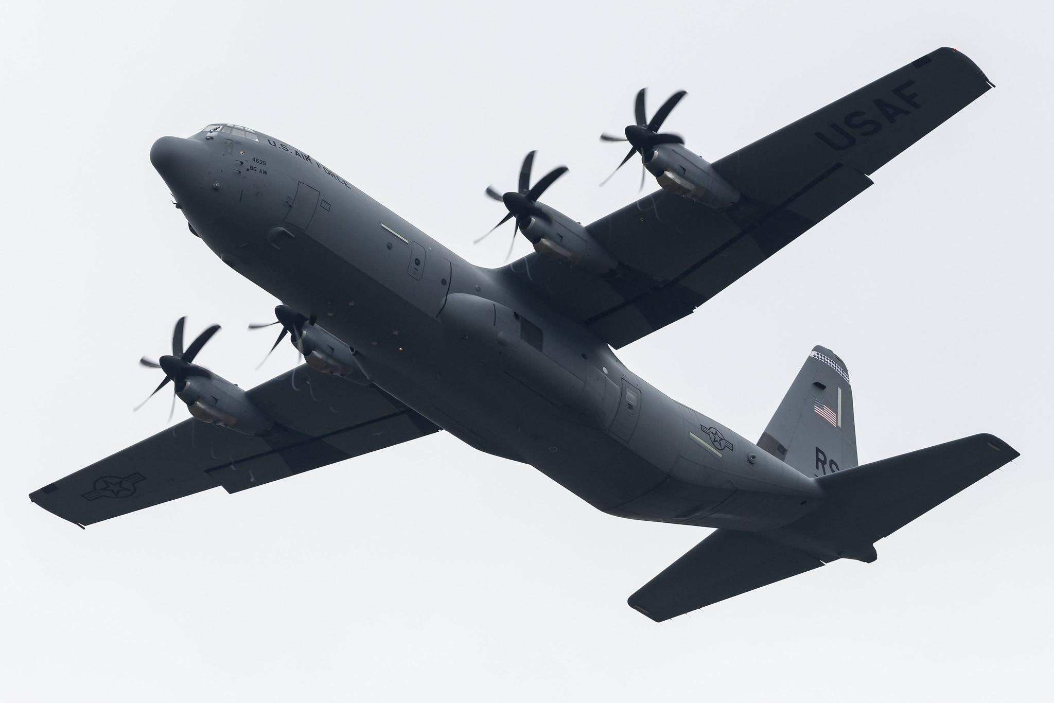 Ramstein Air Base: United States Air Force (USAF) | Lockheed Martin C-130J-30 Hercules C130 | 07-4635 | MSN 382-5595