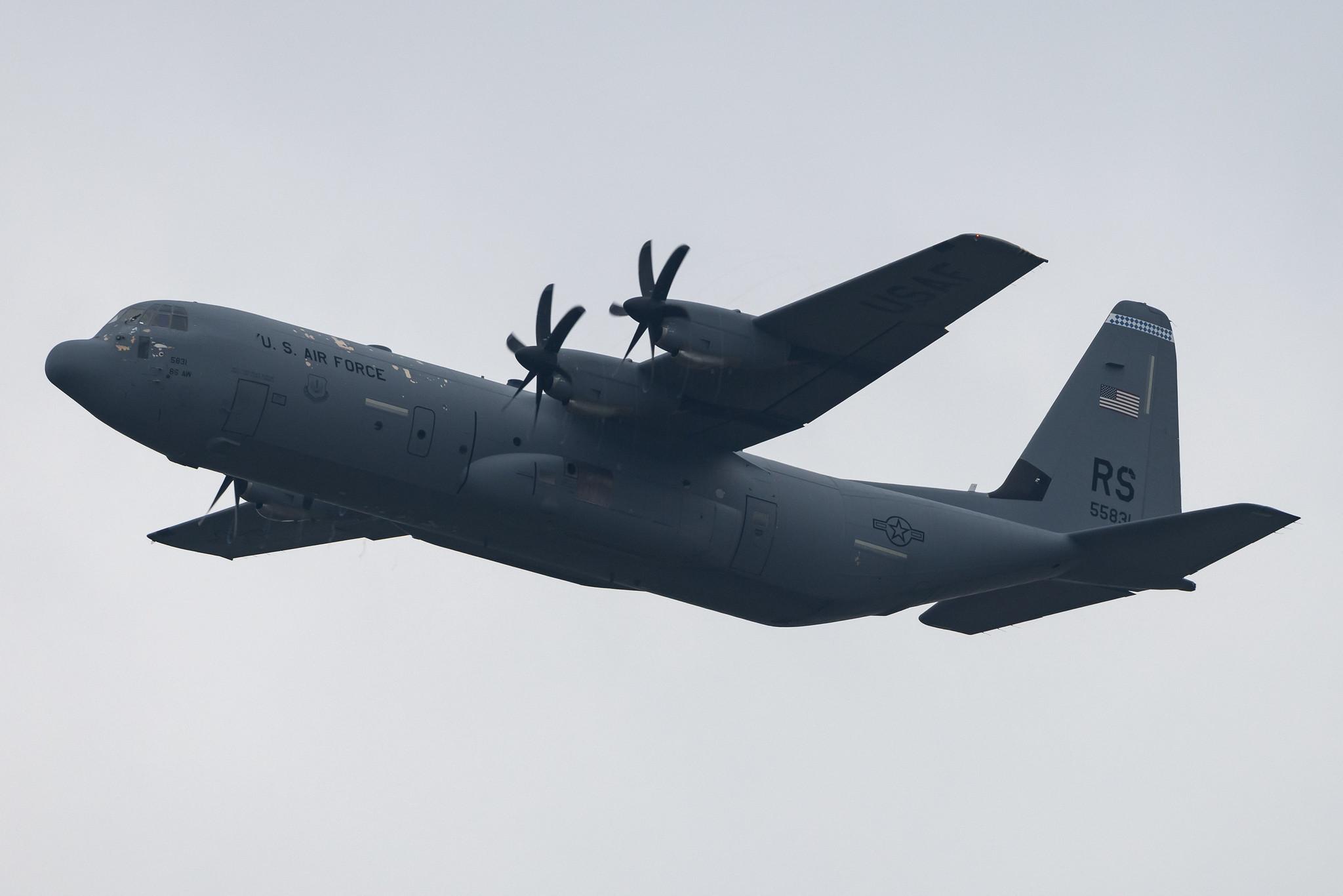 Ramstein Air Base: United States Air Force (USAF) | Lockheed Martin C-130J-30 Hercules C130 | 15-5831 | MSN 5831