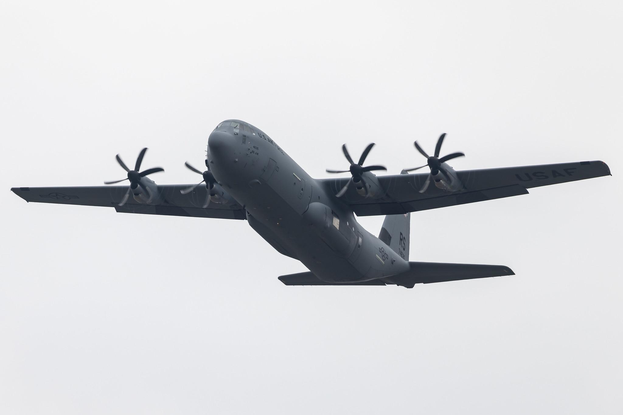 Ramstein Air Base: United States Air Force (USAF) | Lockheed Martin C-130J-30 Hercules C130 | 07-4635 | MSN 382-5595