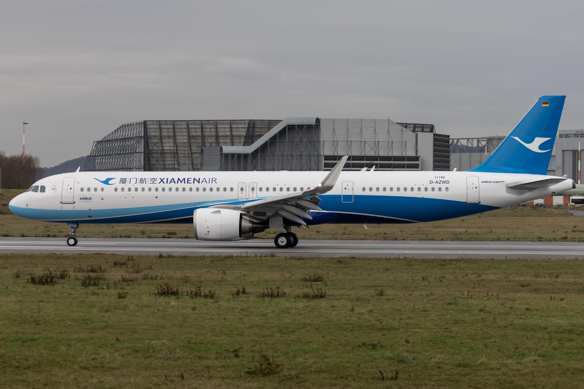 Hamburg Finkenwerder: Xiamen Airlines | Airbus A321-251NX A21N | D-AZWD | B-32CU | MSN 11190