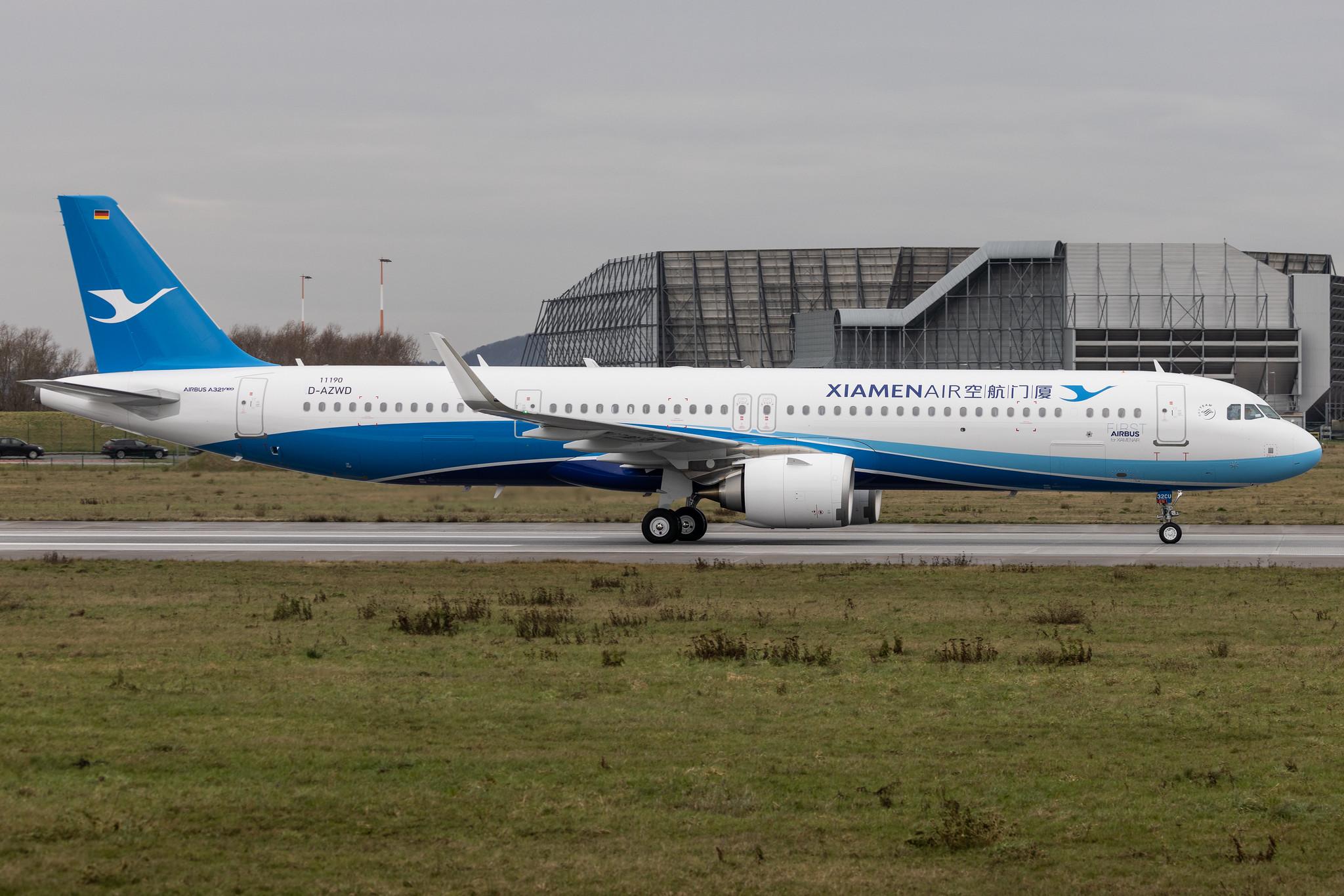 Hamburg Finkenwerder: Xiamen Airlines | Airbus A321-251NX A21N | D-AZWD | B-32CU | MSN 11190