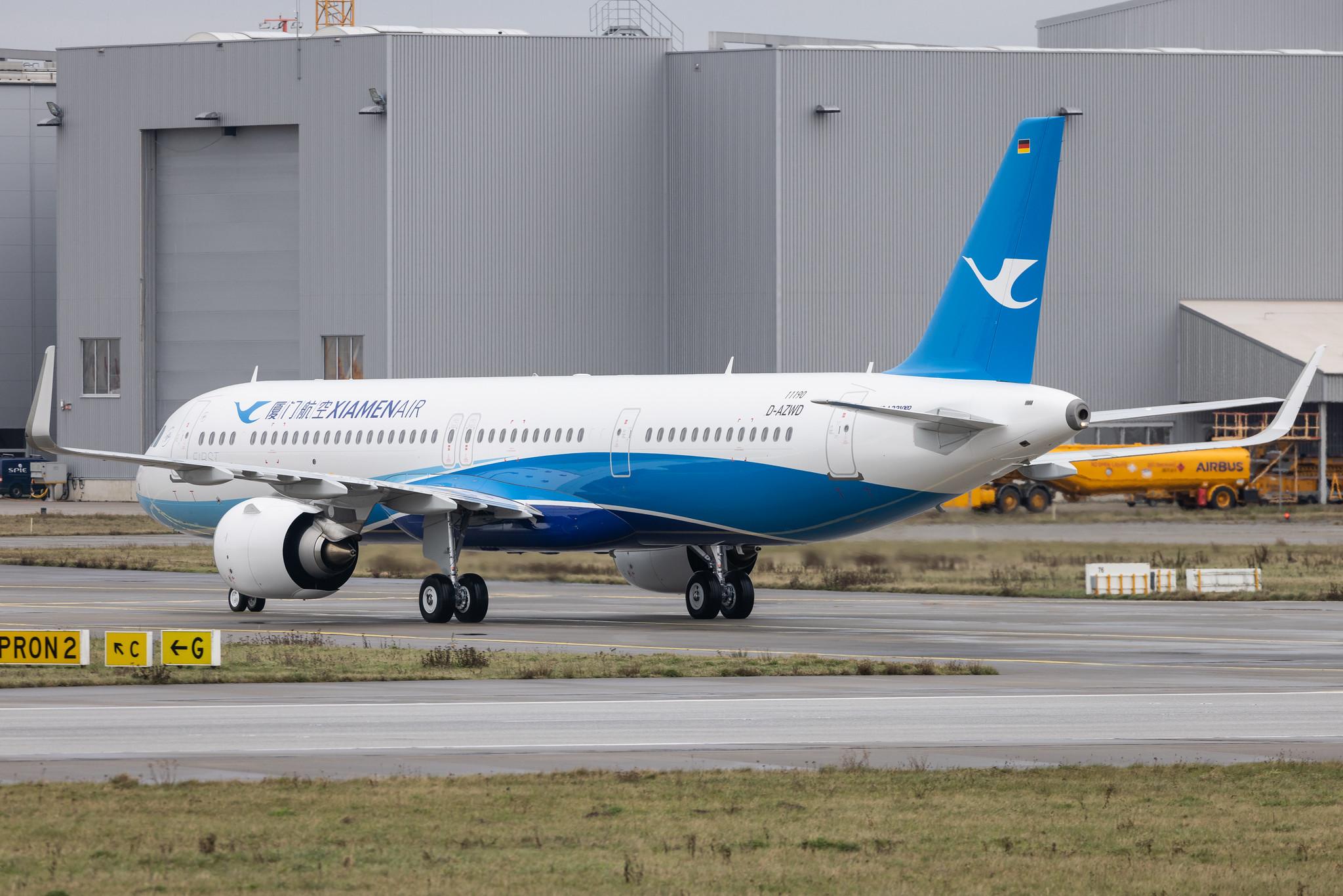 Hamburg Finkenwerder: Xiamen Airlines | Airbus A321-251NX A21N | D-AZWD | B-32CU | MSN 11190