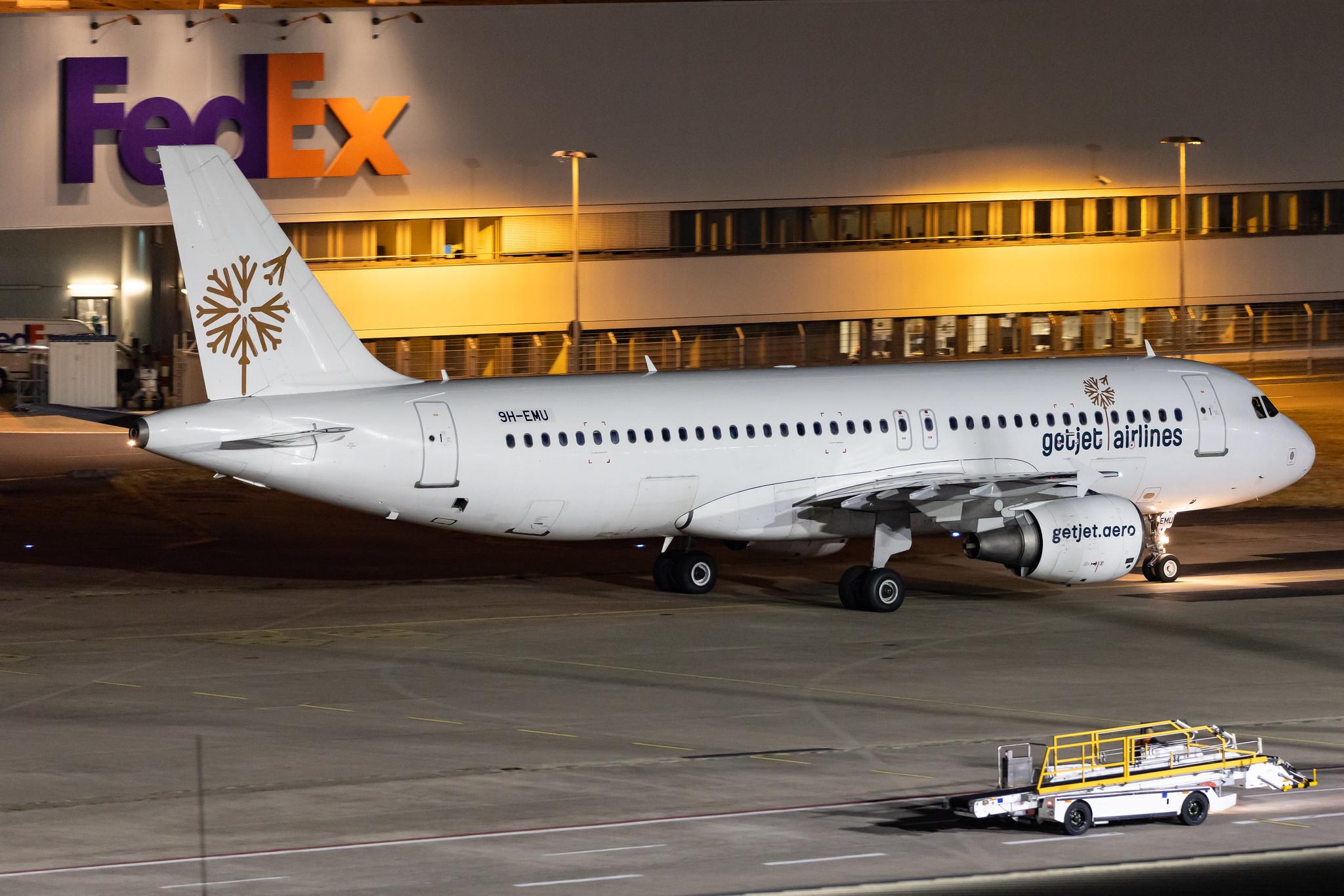 Köln Bonn Airport: GetJet Airlines (GW / GJT) | Operator: Airhub Airlines |  Airbus A320-233 A320 | 9H-EMU | MSN 02118