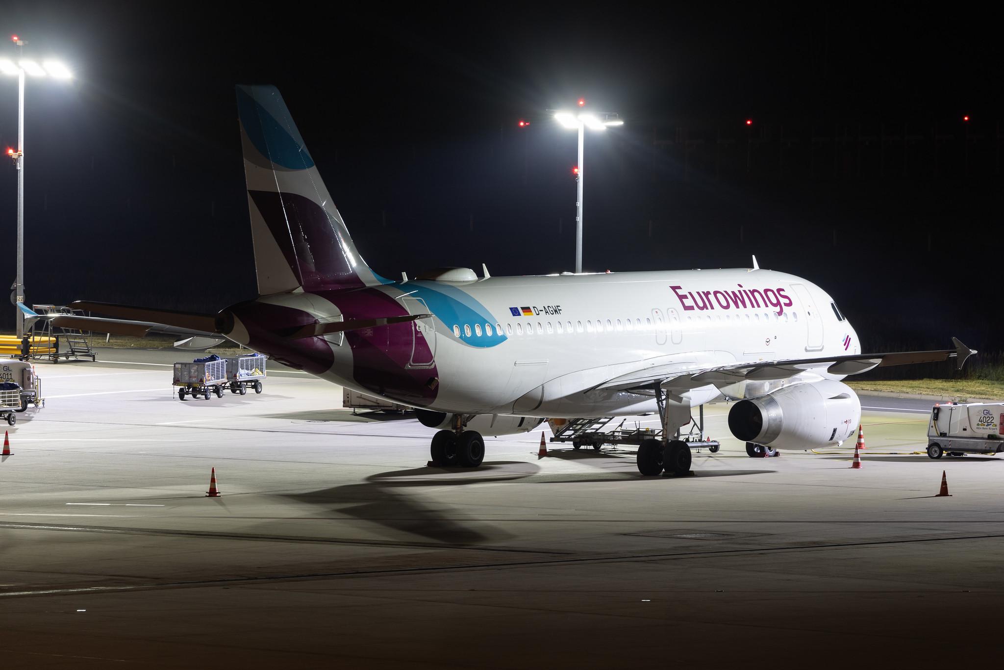 Köln Bonn Airport: Eurowings (EW / EWG) | Airbus A319-132 A319 | D-AGWF | MSN 3172