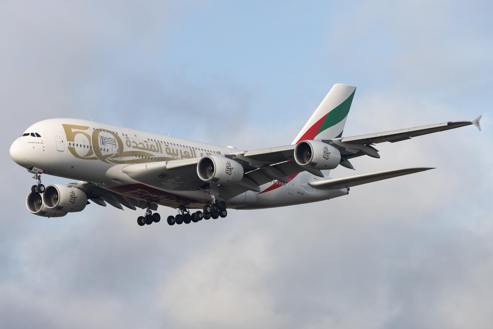 Amsterdam Schiphol: Emirates (EK / UAE) | Airbus A380-842 A388 | A6-EUU | MSN 238