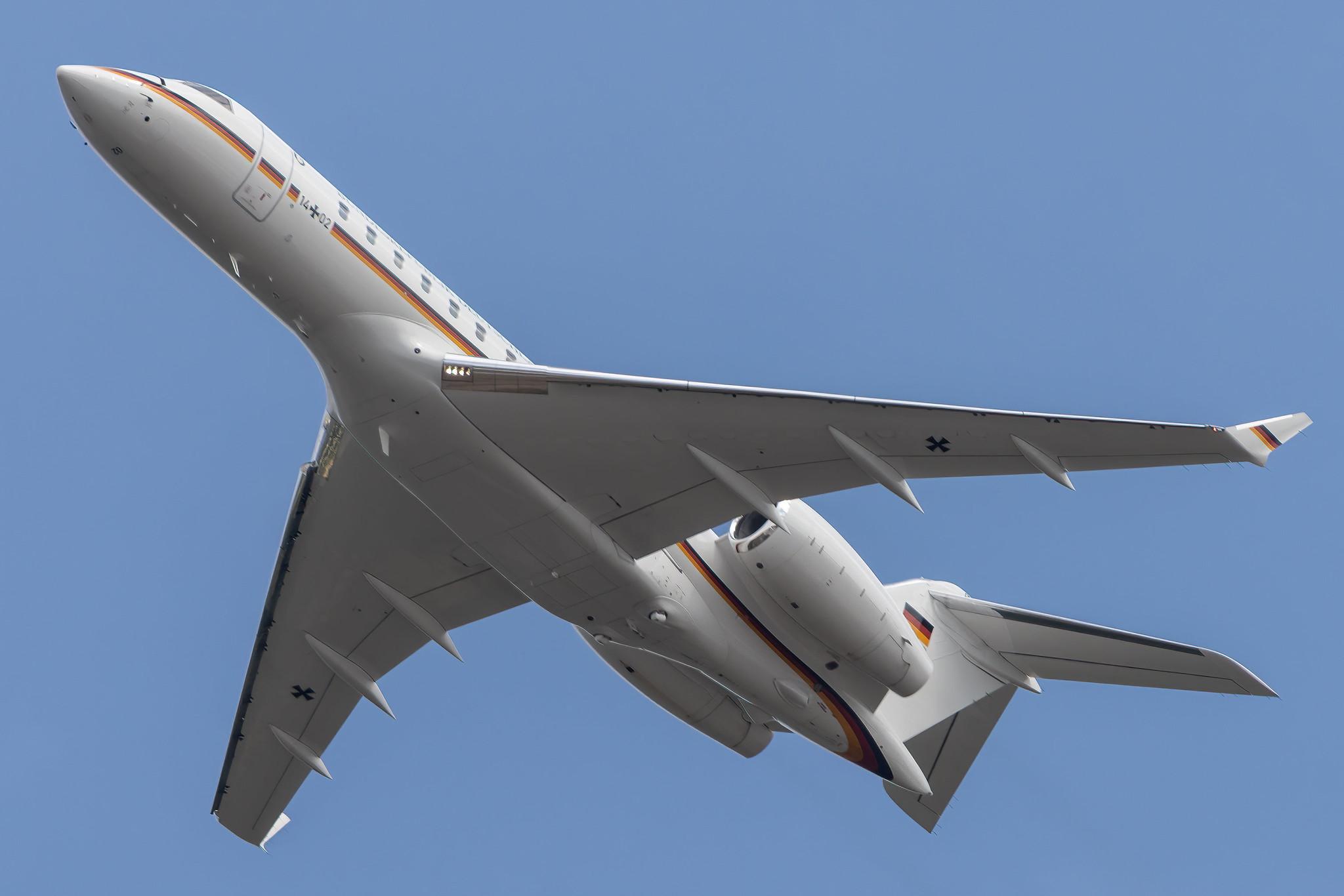 Köln Bonn Airport: German Air Force ( / GAF) | Bombardier BD-700-1A11 Global 5000 GLEX | 14+02 | MSN 9404