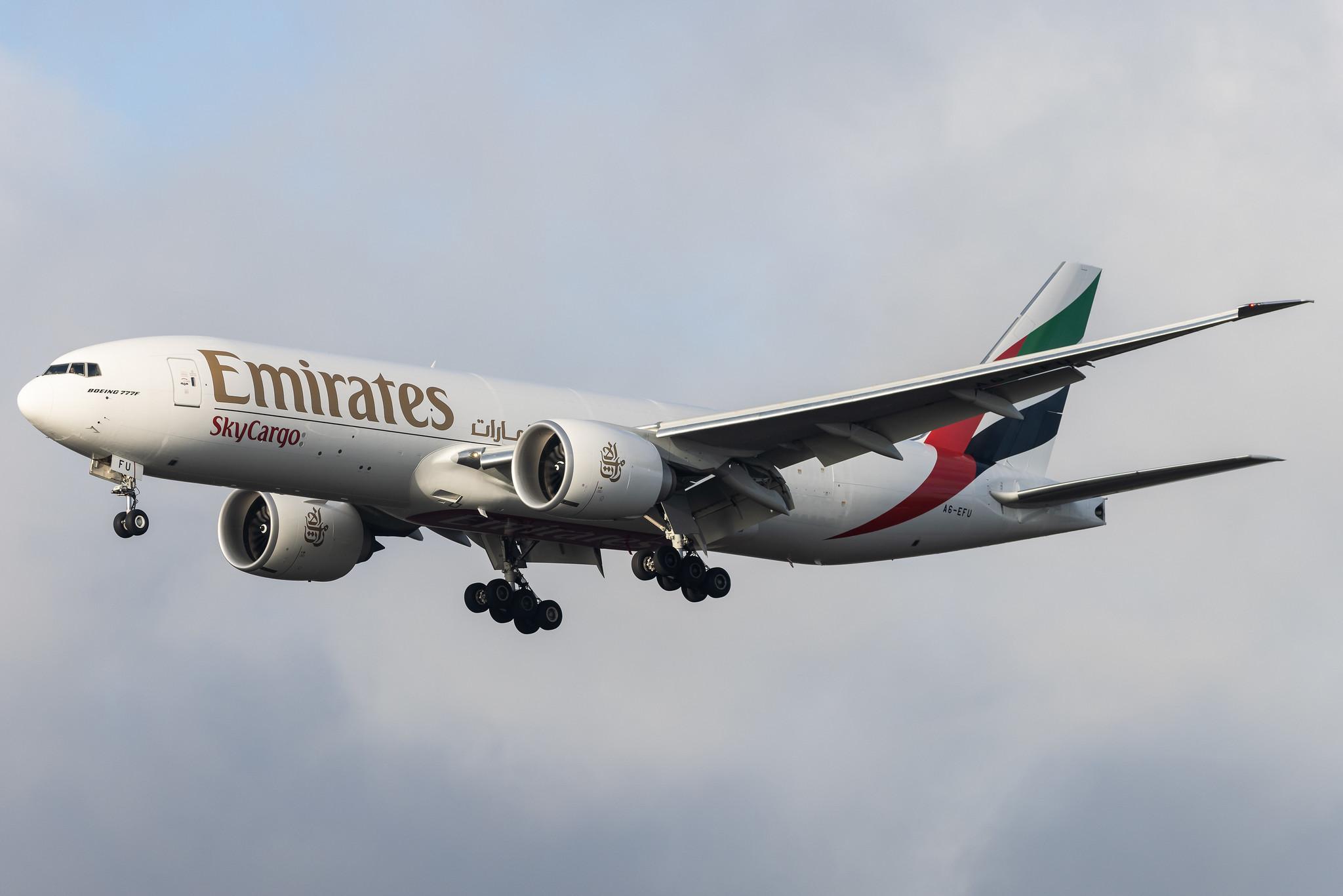 Amsterdam Schiphol: Emirates SkyCargo (EK / UAE) | Operator: Emirates |  Boeing 777-F B77L | A6-EFU | MSN 67463