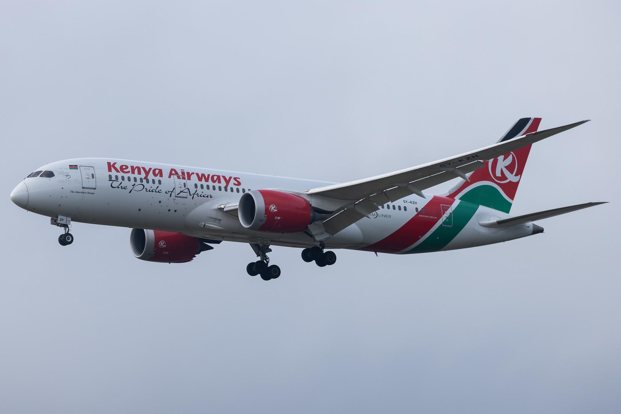 Amsterdam Schiphol: Kenya Airways (KQ / KQA) |  Boeing 787-8 Dreamliner B788 | 5Y-KZH | MSN 36045
