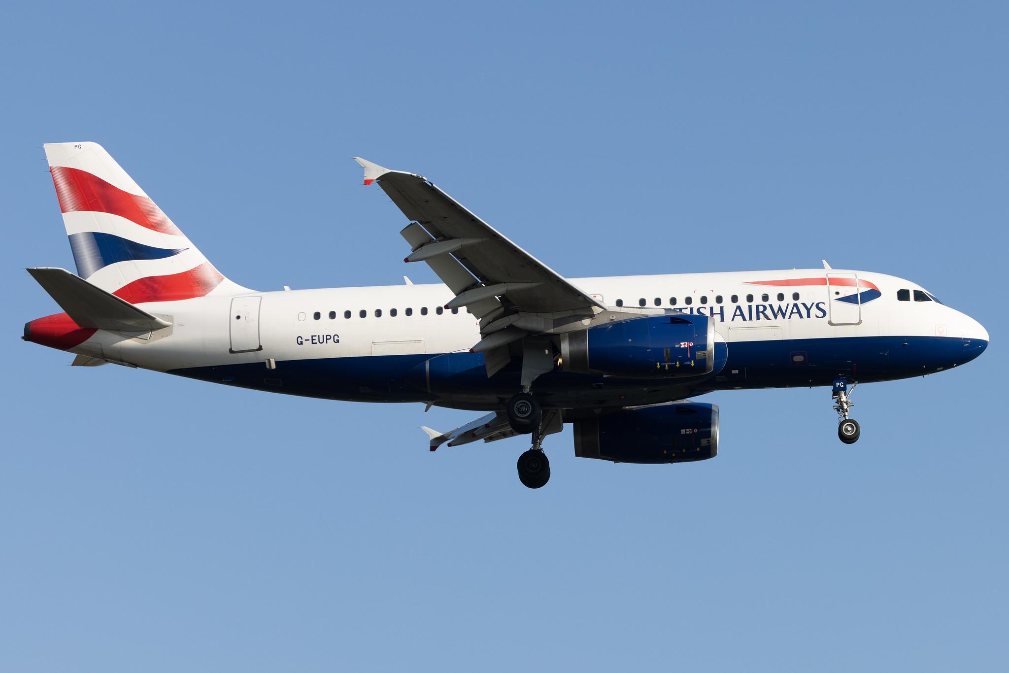 London Heathrow: British Airways (BA / BAW) |  Airbus A319-131 A319 | G-EUPG | MSN 1222